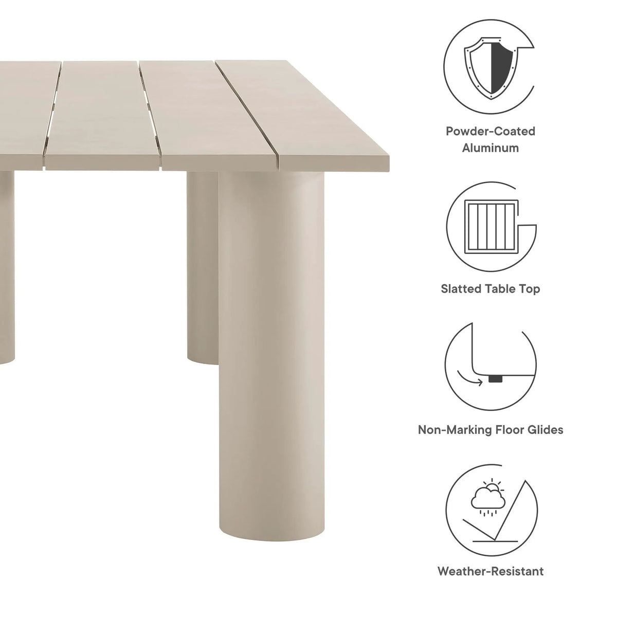 Nautica 7-Piece Rectangular Outdoor Patio Aluminum Dining Table and Chairs Set by Modway by HouseOfZazla