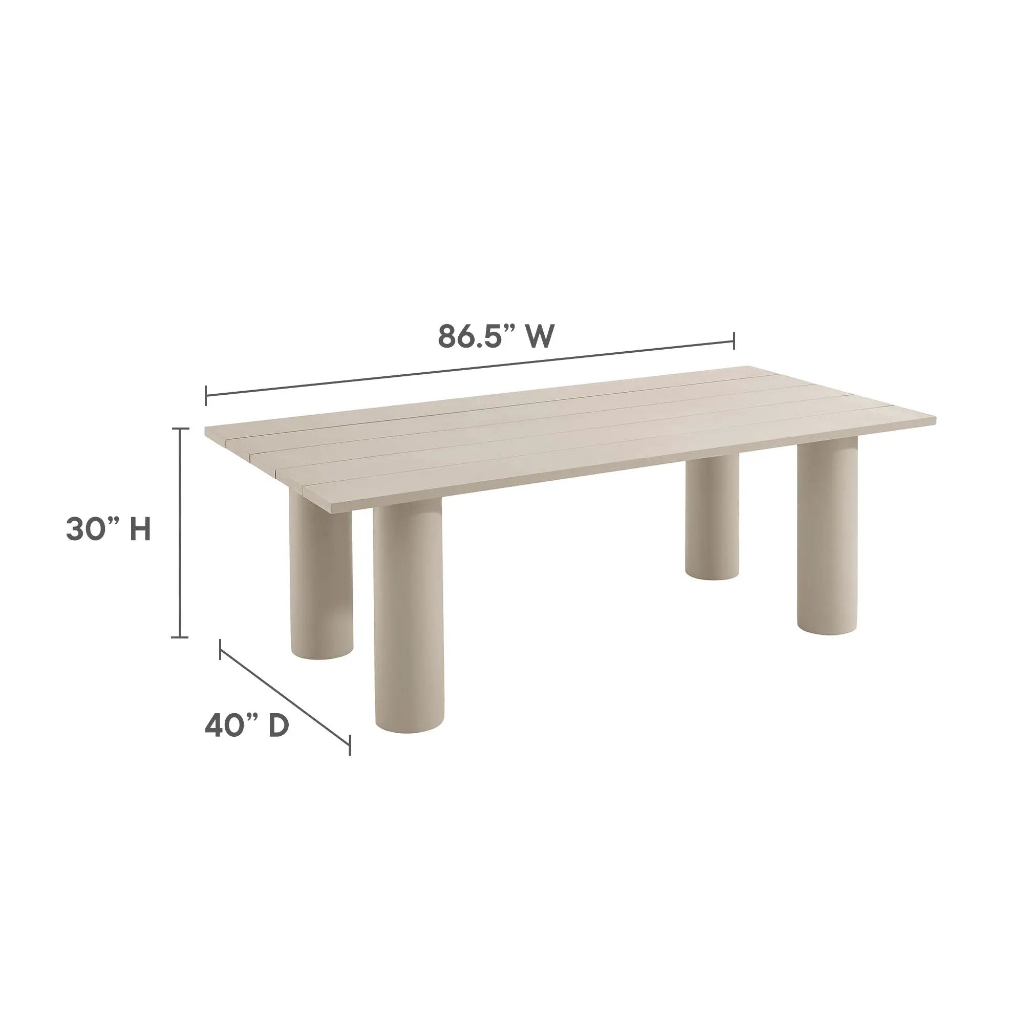 Nautica 7-Piece Rectangular Outdoor Patio Aluminum Dining Table and Chairs Set by Modway by HouseOfZazla