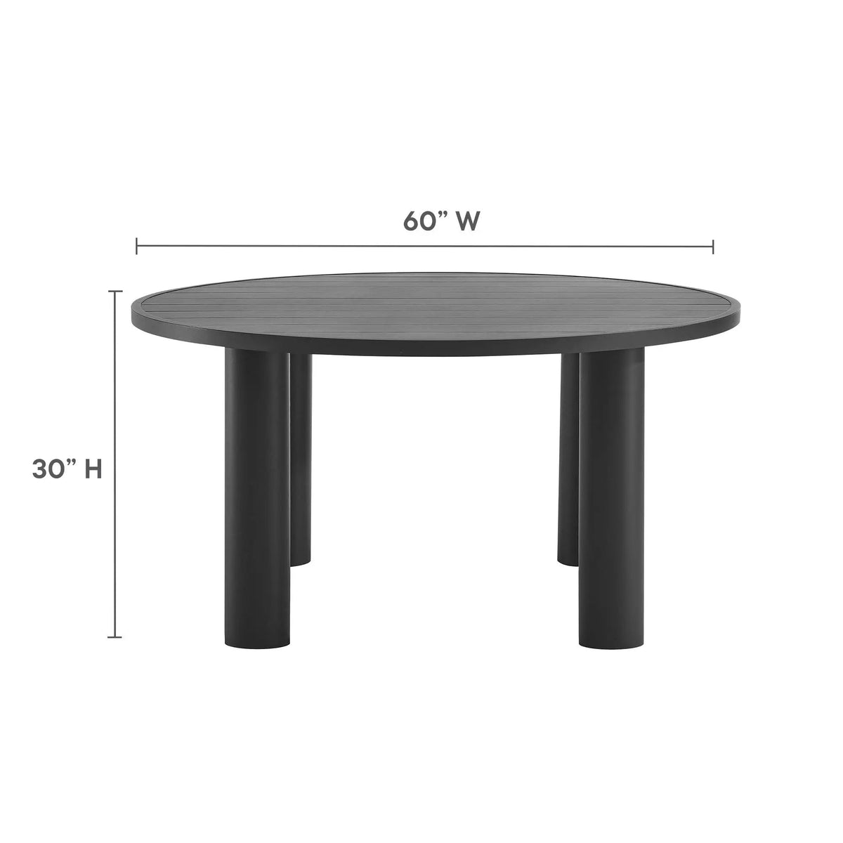 Nautica 5-Piece Round Outdoor Patio Aluminum Dining Table and Chairs Set by HouseOfZazla