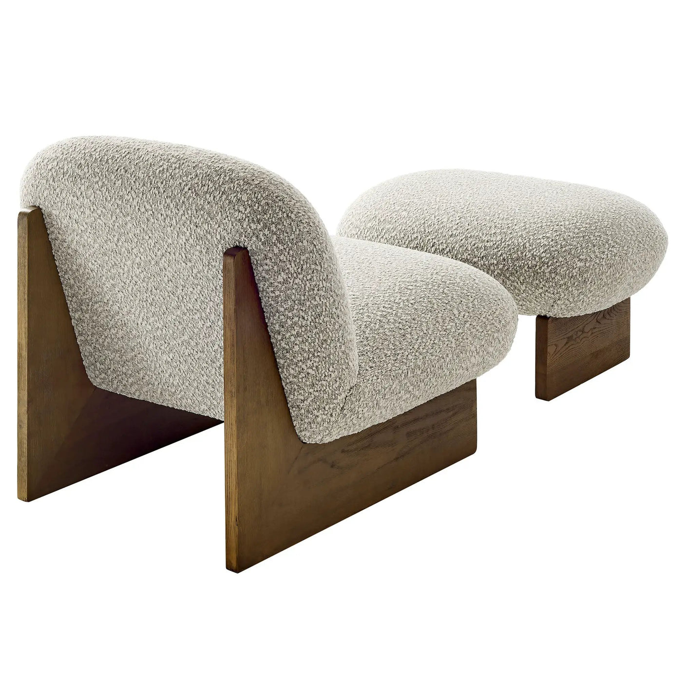 Loyal Boucle Fabric Accent Chair and Ottoman Set by Modway by HouseOfZazla
