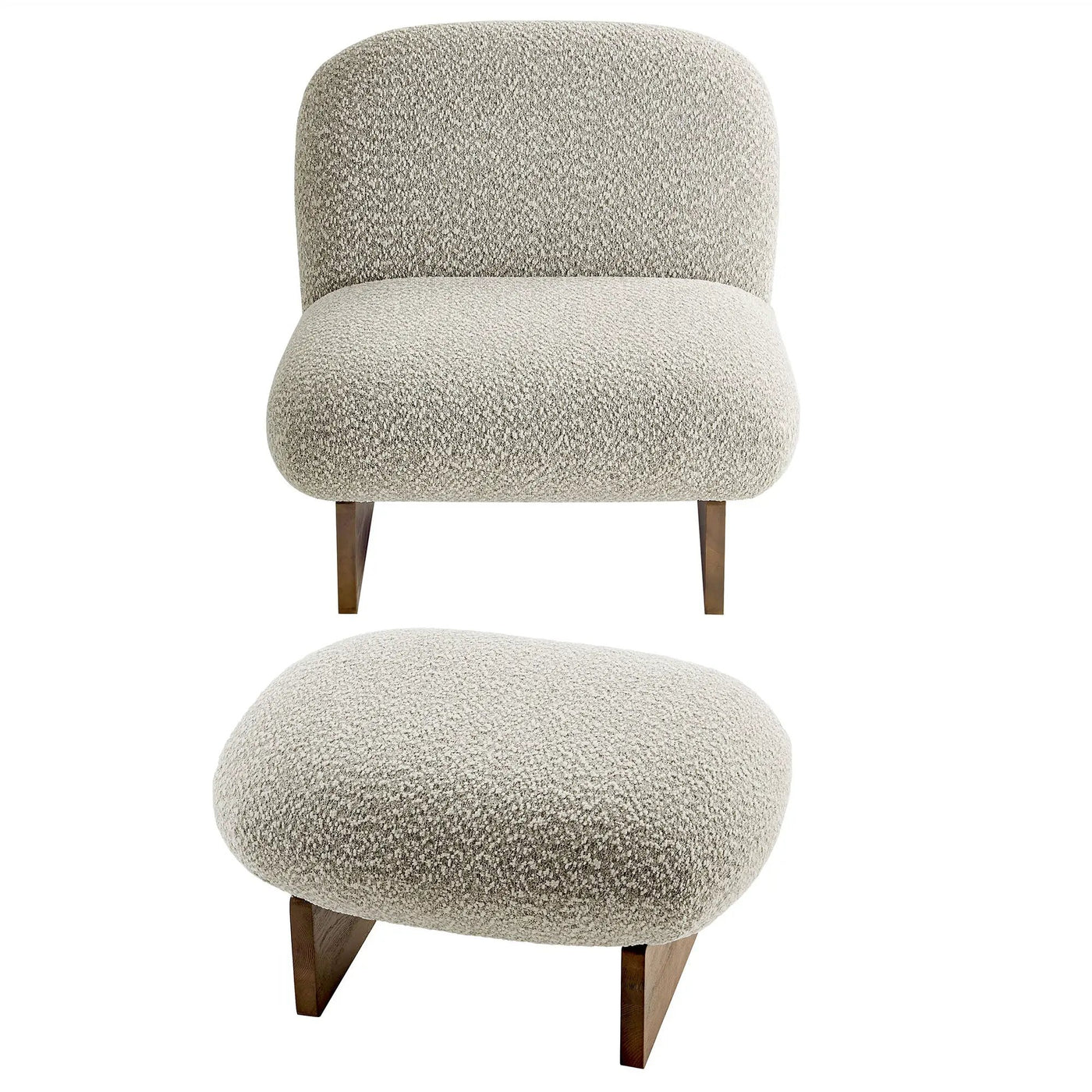 Loyal Boucle Fabric Accent Chair and Ottoman Set by Modway by HouseOfZazla