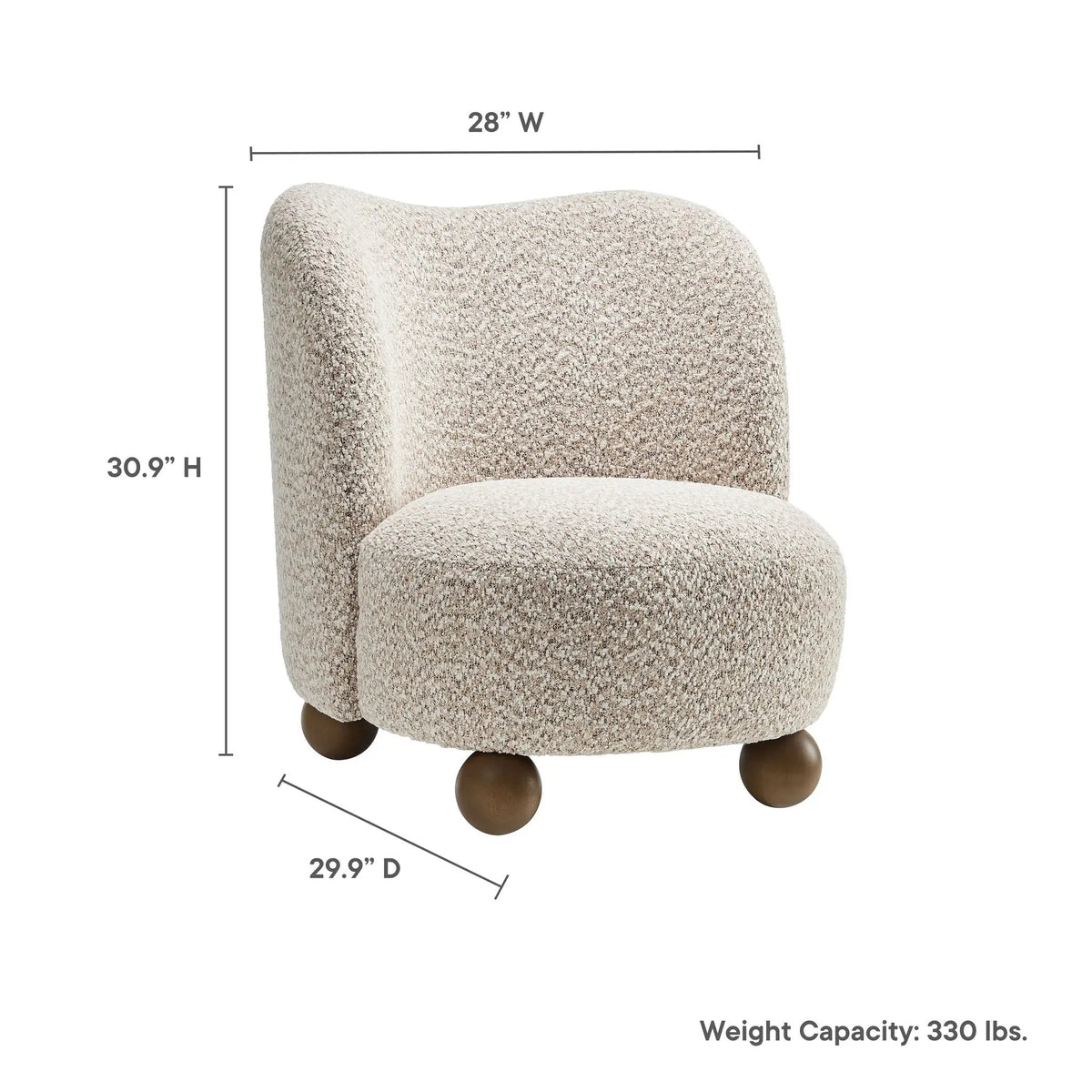 Monroe Boucle Fabric Accent Chair by Modway by HouseOfZazla