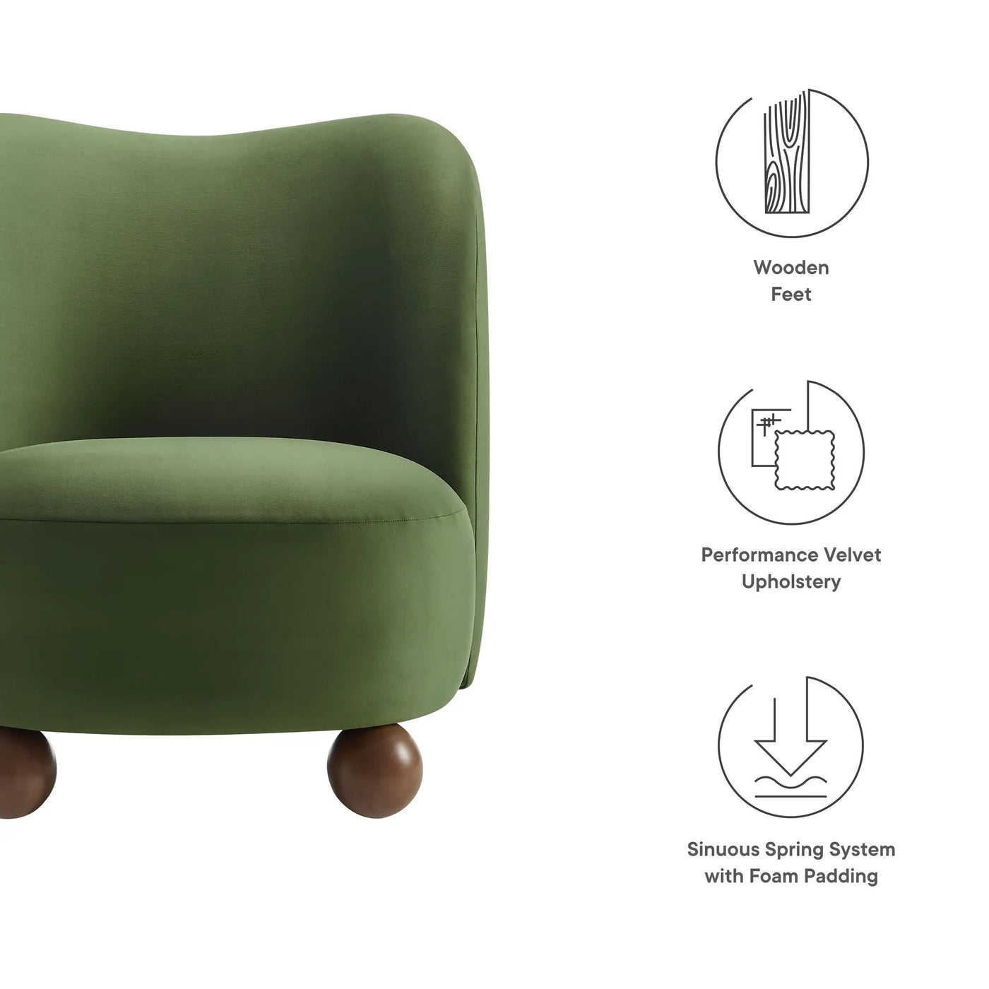 Monroe Performance Velvet Accent Chair by Modway by HouseOfZazla