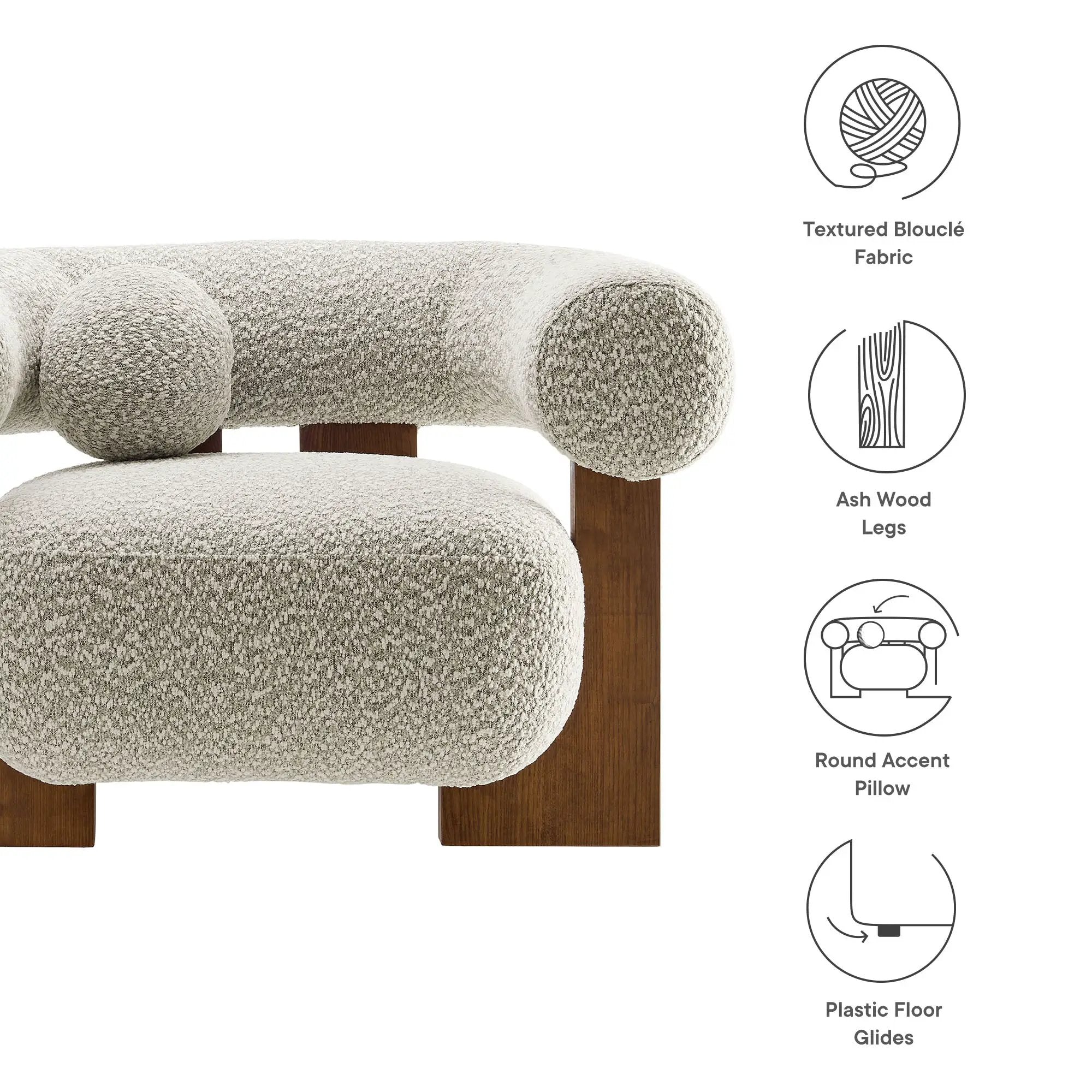 Jace Boucle Accent Chair by Modway by HouseOfZazla