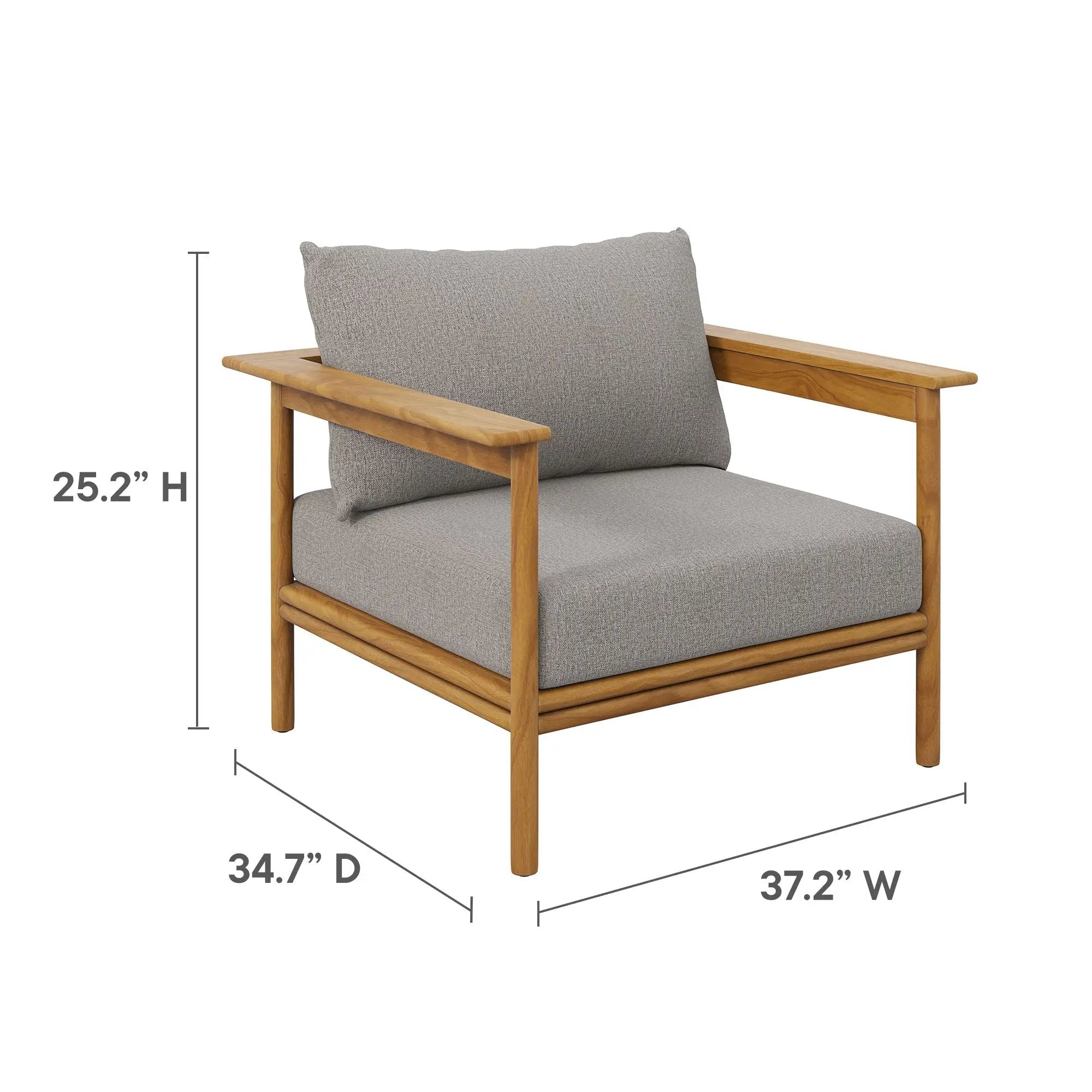 Wren 6-Piece Outdoor Patio Teak Wood Furniture Set by Modway by HouseOfZazla