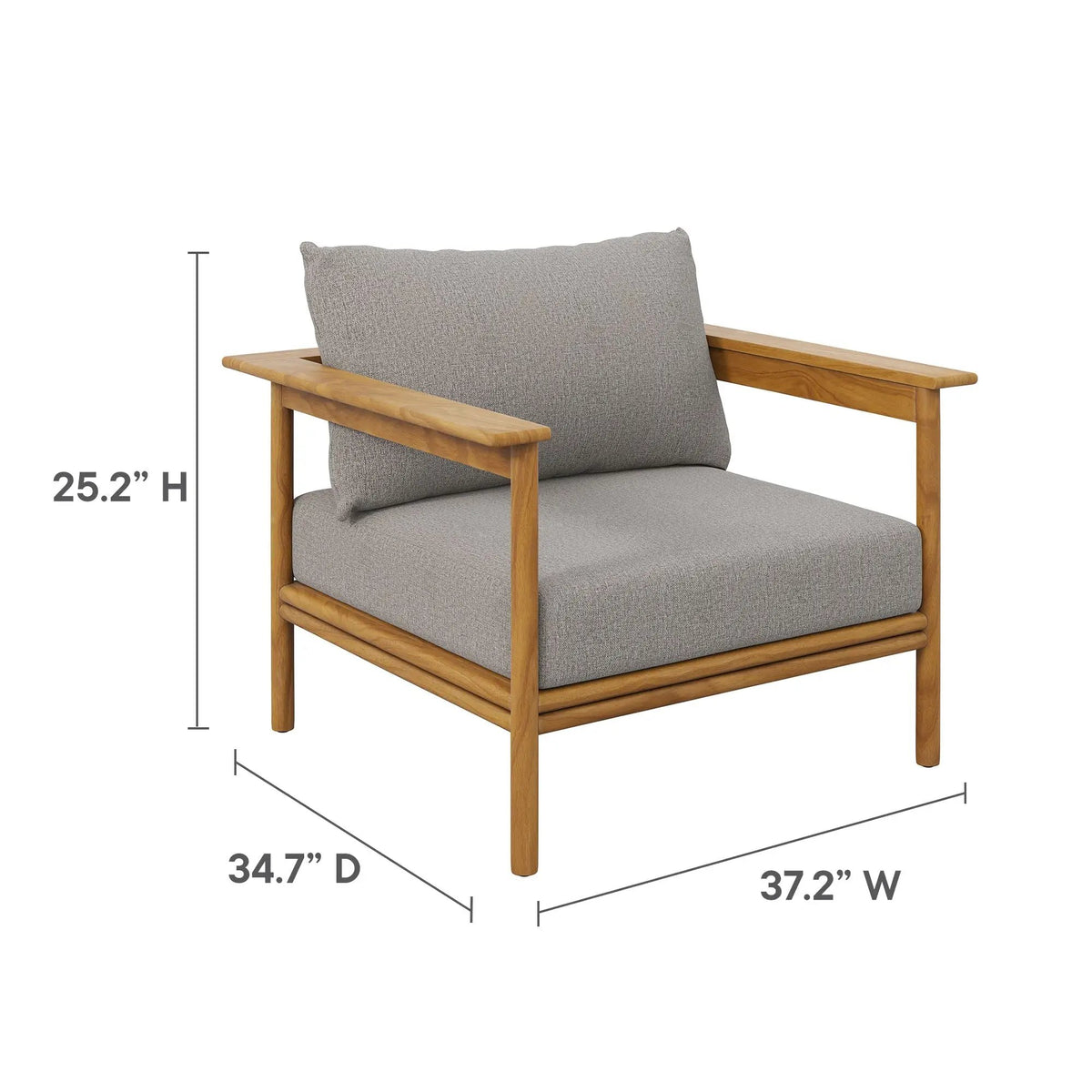 Wren Outdoor Patio Teak Wood Armchair by Modway by HouseOfZazla