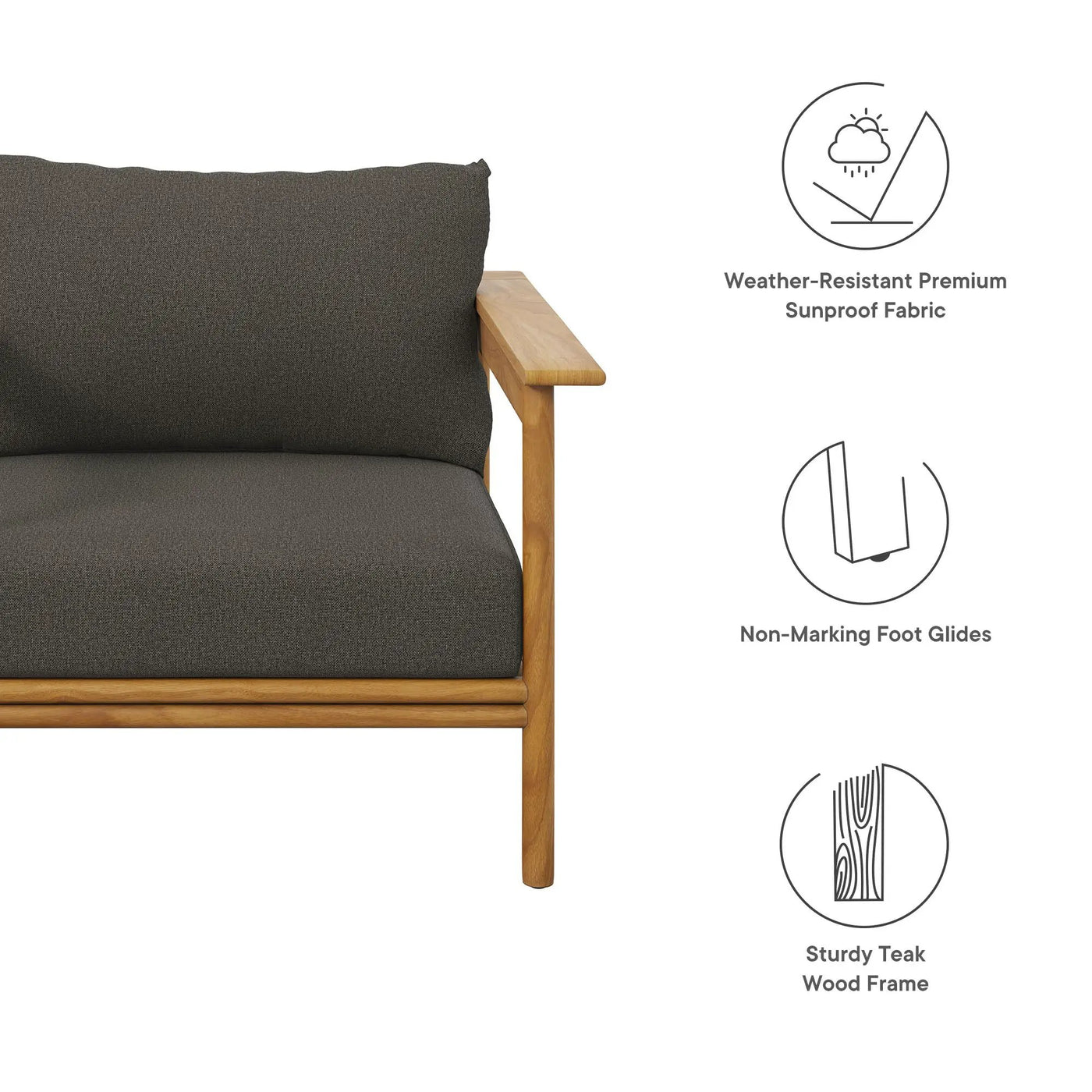 Wren Outdoor Patio Teak Wood Armchair by Modway by HouseOfZazla