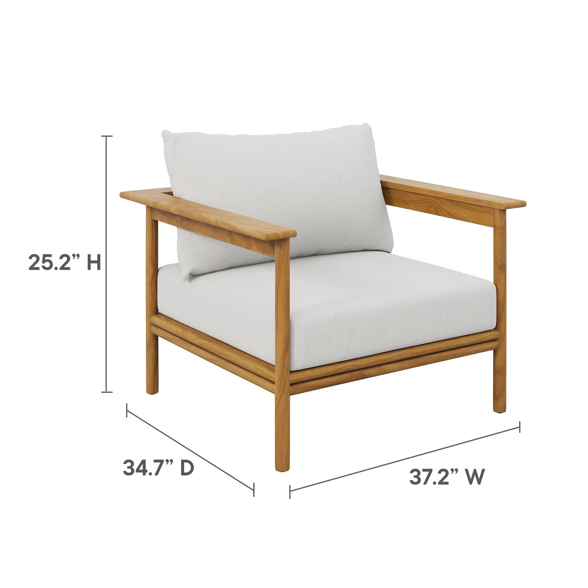 Wren 6-Piece Outdoor Patio Teak Wood Furniture Set by Modway by HouseOfZazla