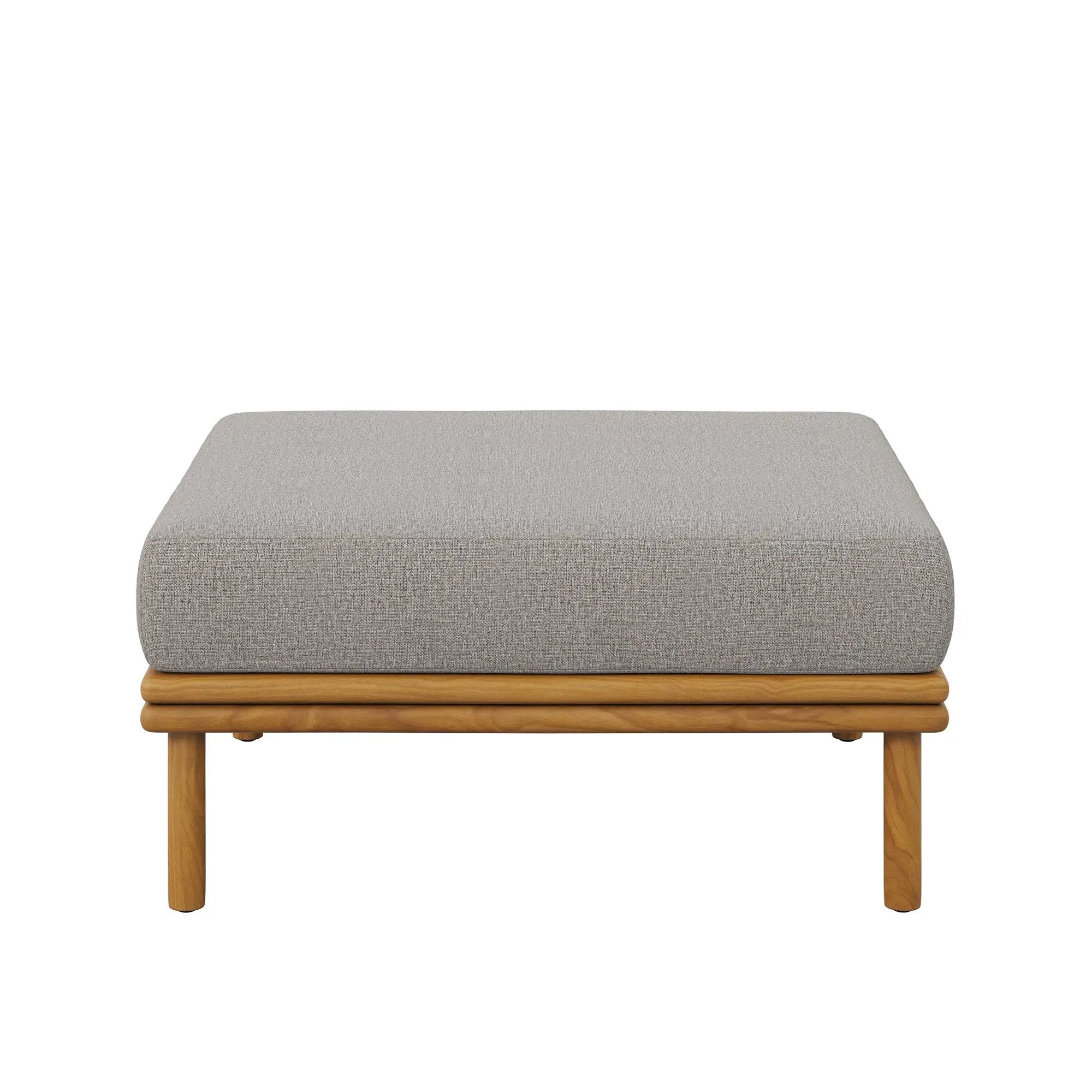 Wren Outdoor Patio Teak Wood Ottoman By Modway by HouseOfZazla
