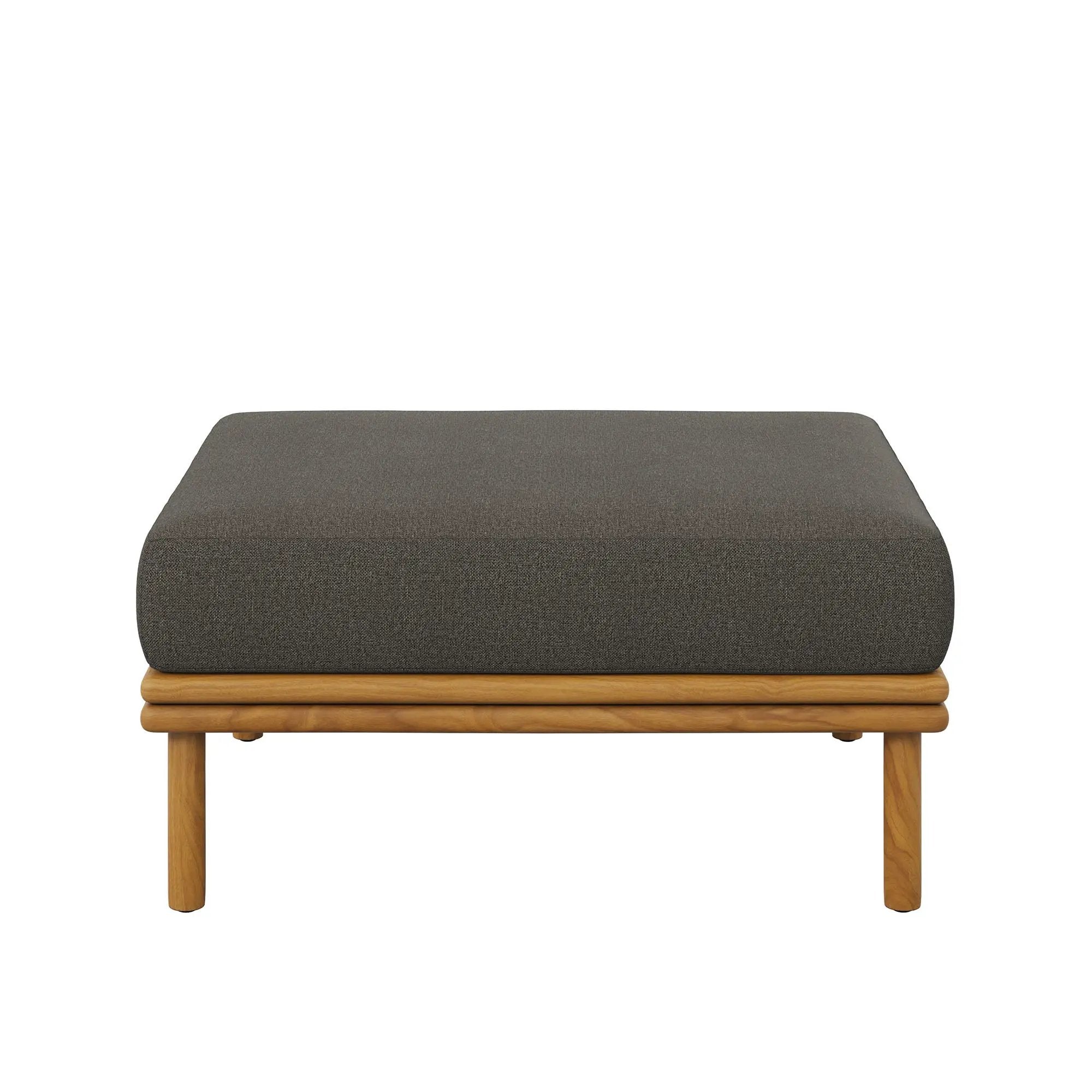Wren Outdoor Patio Teak Wood Ottoman By Modway by HouseOfZazla