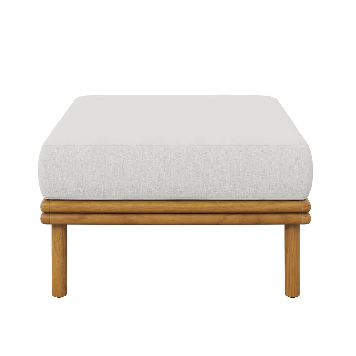 Wren Outdoor Patio Teak Wood Ottoman By Modway by HouseOfZazla