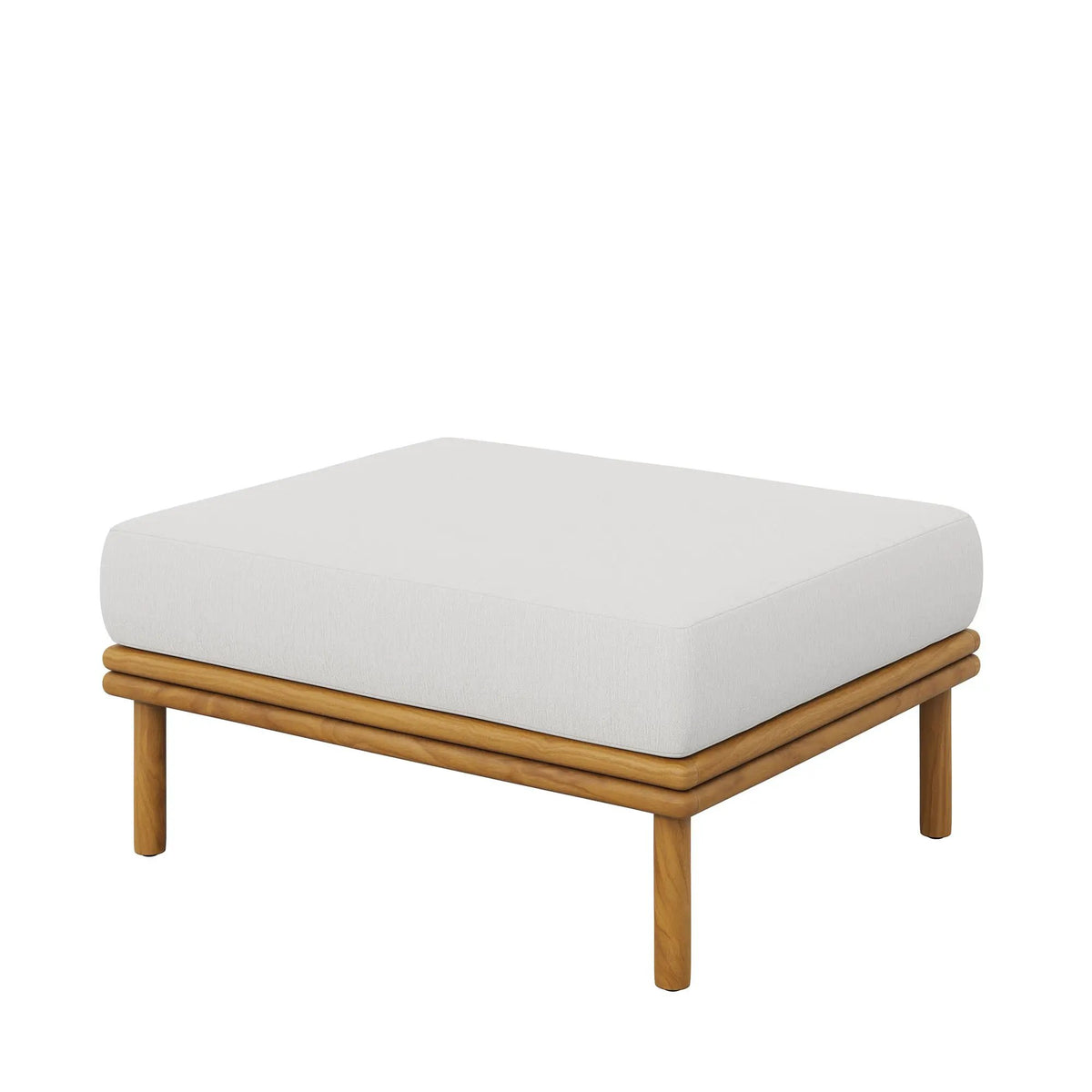 Wren Outdoor Patio Teak Wood Ottoman By Modway by HouseOfZazla
