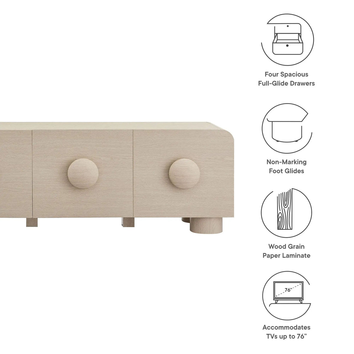Sonnet 69" Low Profile TV Stand by Modway by HouseOfZazla