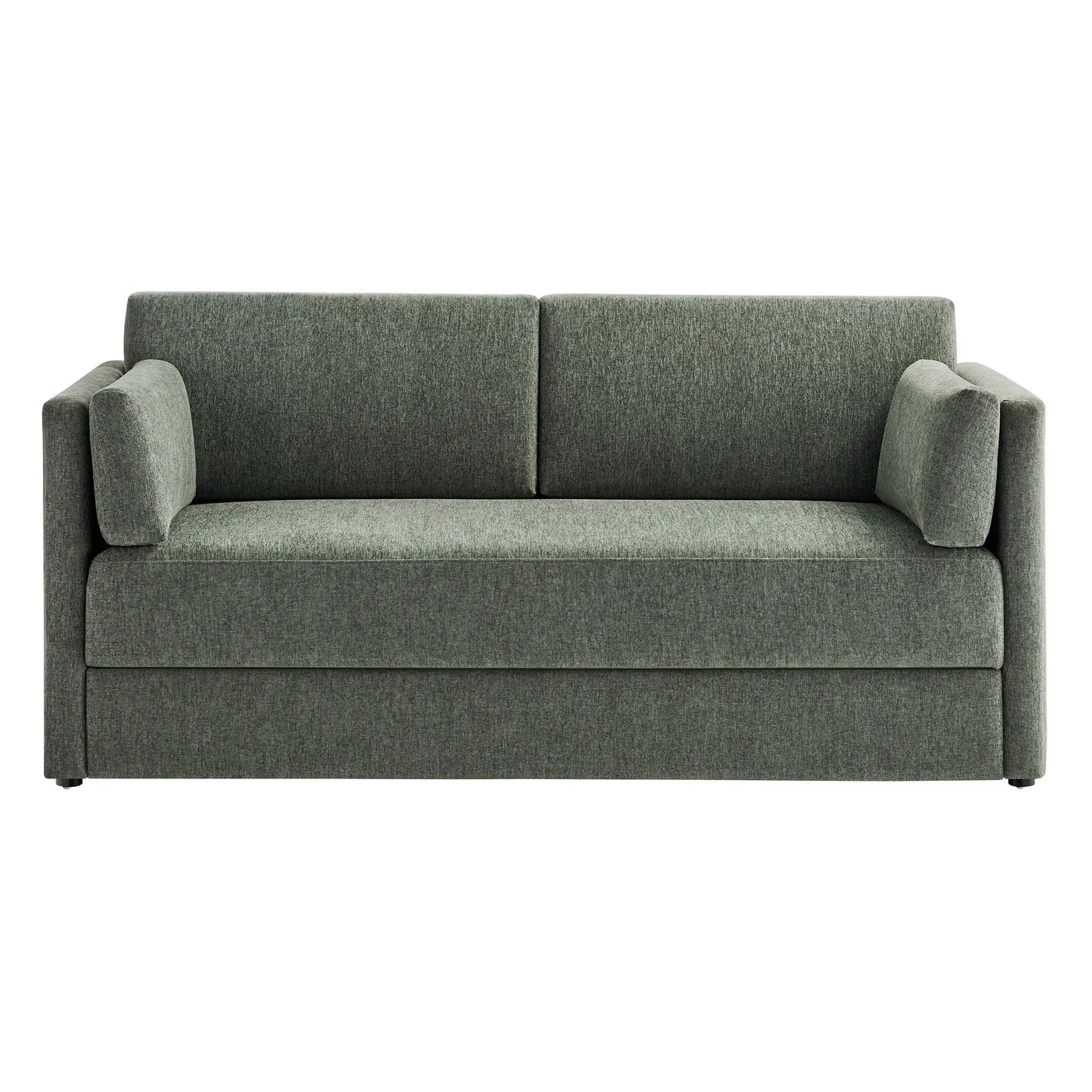 Linden Upholstered Heathered Chenille Small Sofa by HouseOfZazla