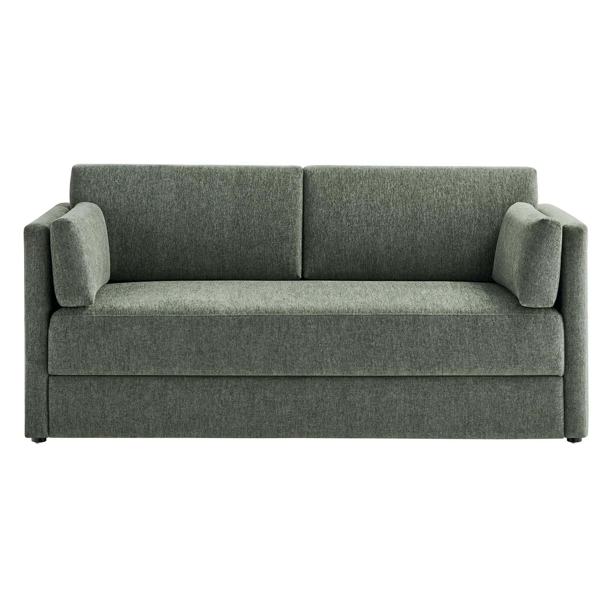 Linden Upholstered Heathered Chenille Small Sofa by HouseOfZazla