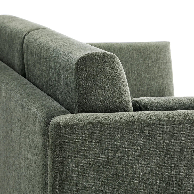 Linden Upholstered Heathered Chenille Small Sofa by HouseOfZazla