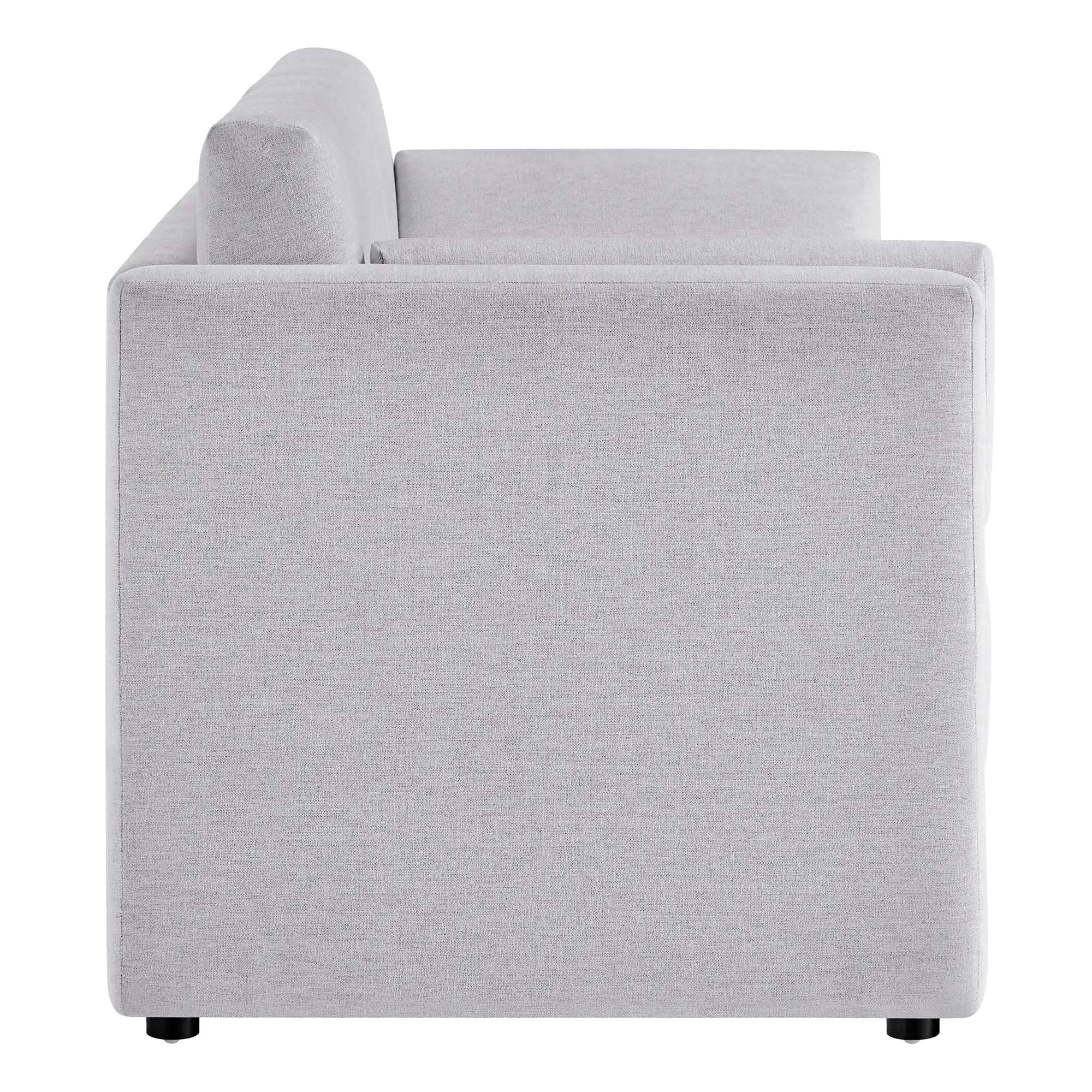 Linden Upholstered Heathered Chenille Small Sofa by HouseOfZazla