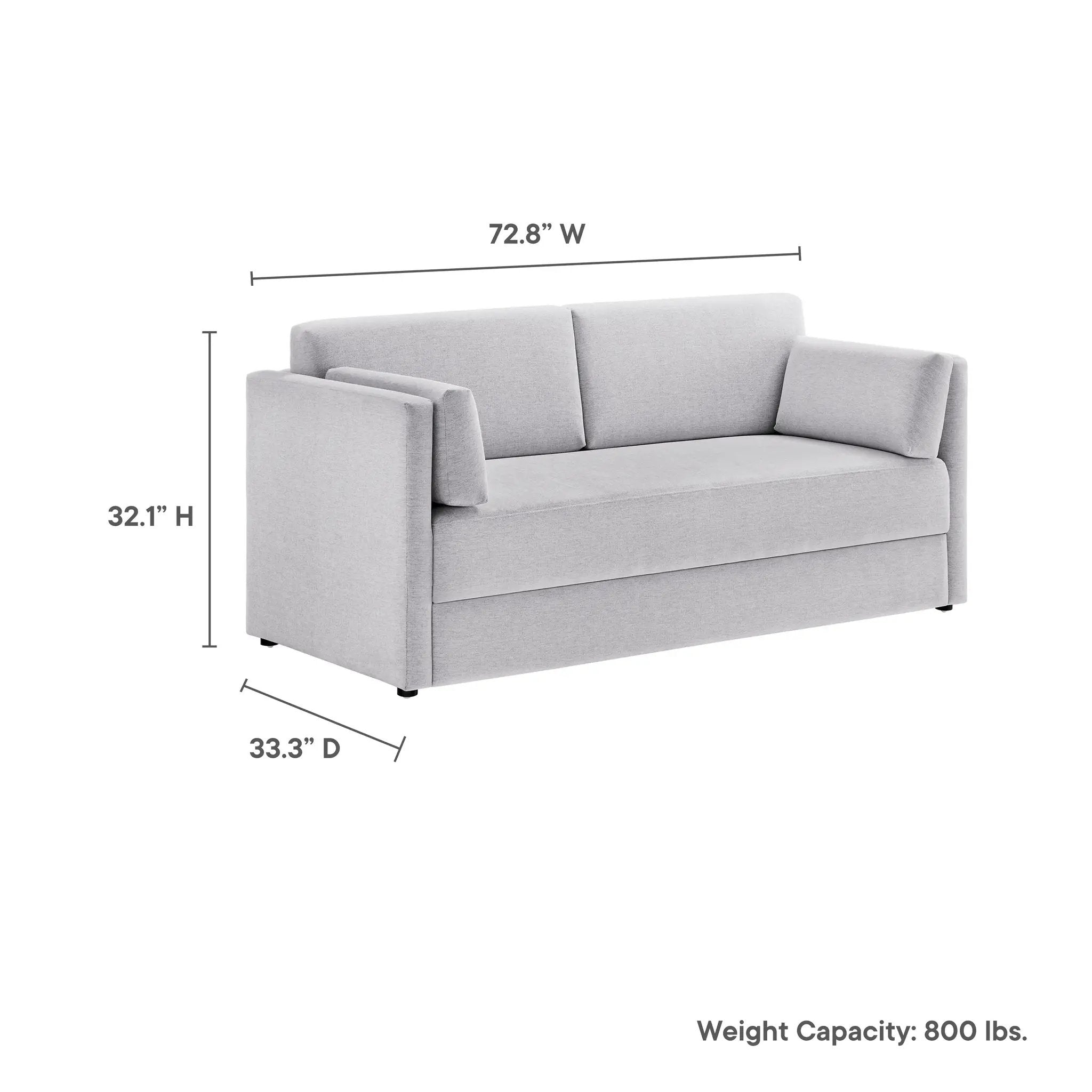 Linden Upholstered Heathered Chenille Small Sofa by HouseOfZazla