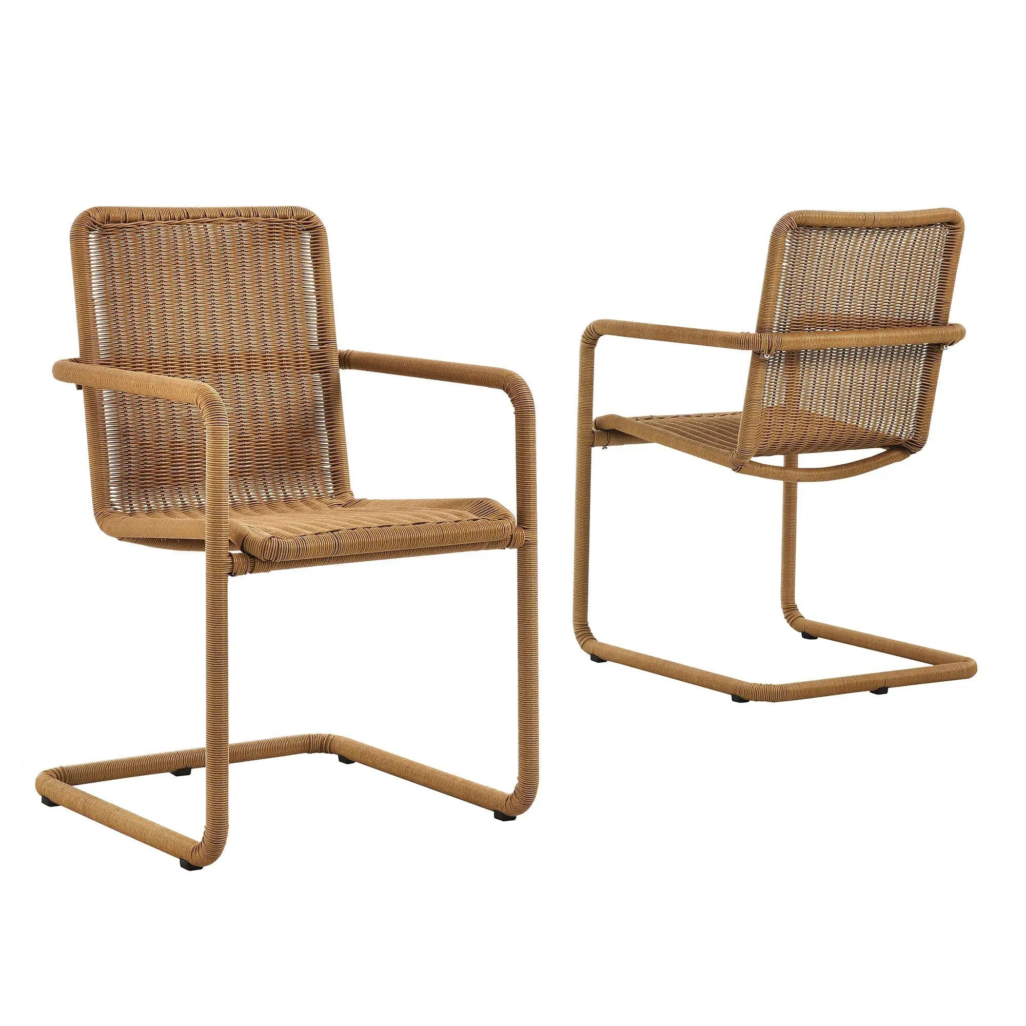 Abacus Outdoor Patio Wicker Dining Chairs Set of 2 by Modway by HouseOfZazla