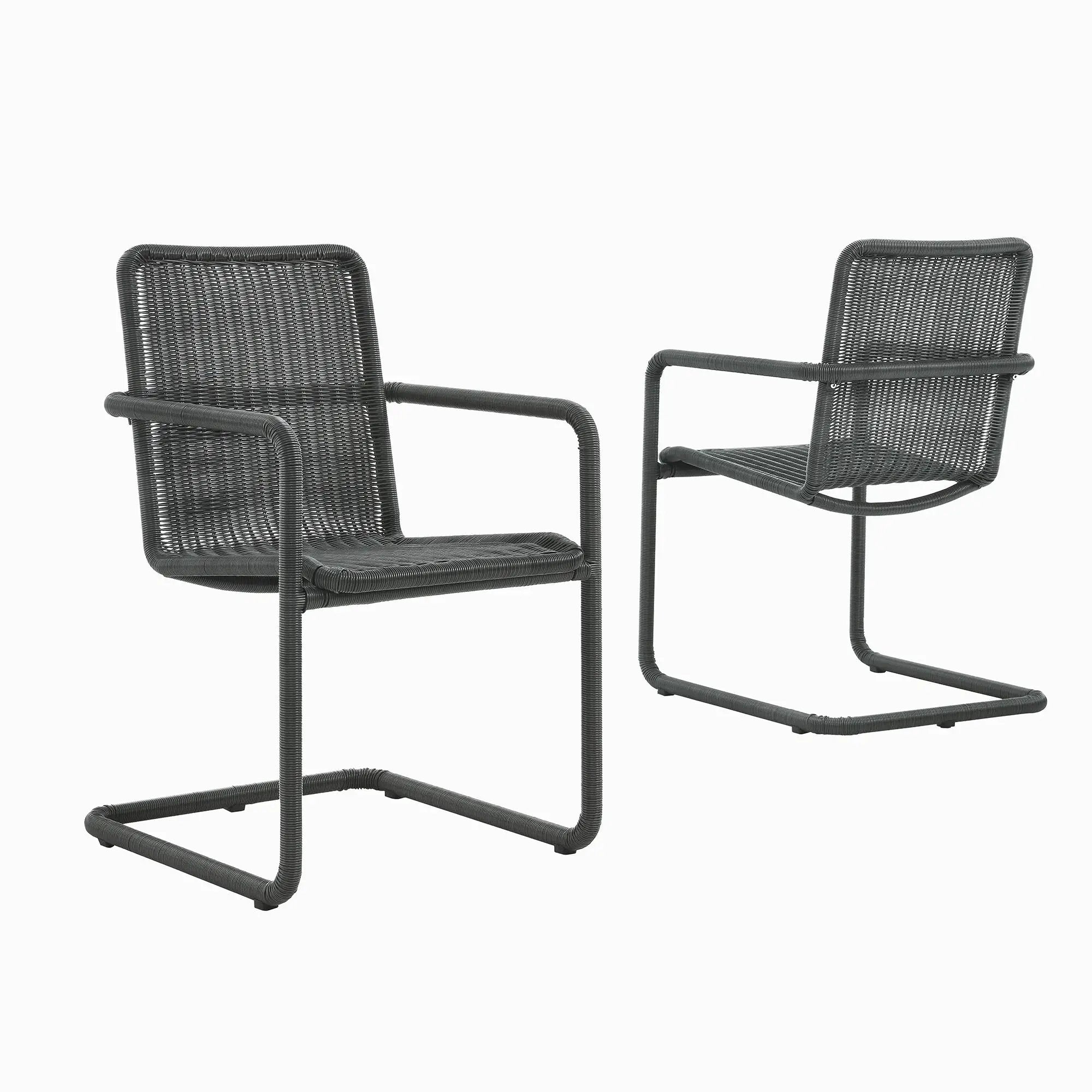 Abacus Outdoor Patio Wicker Dining Chairs Set of 2 by Modway by HouseOfZazla