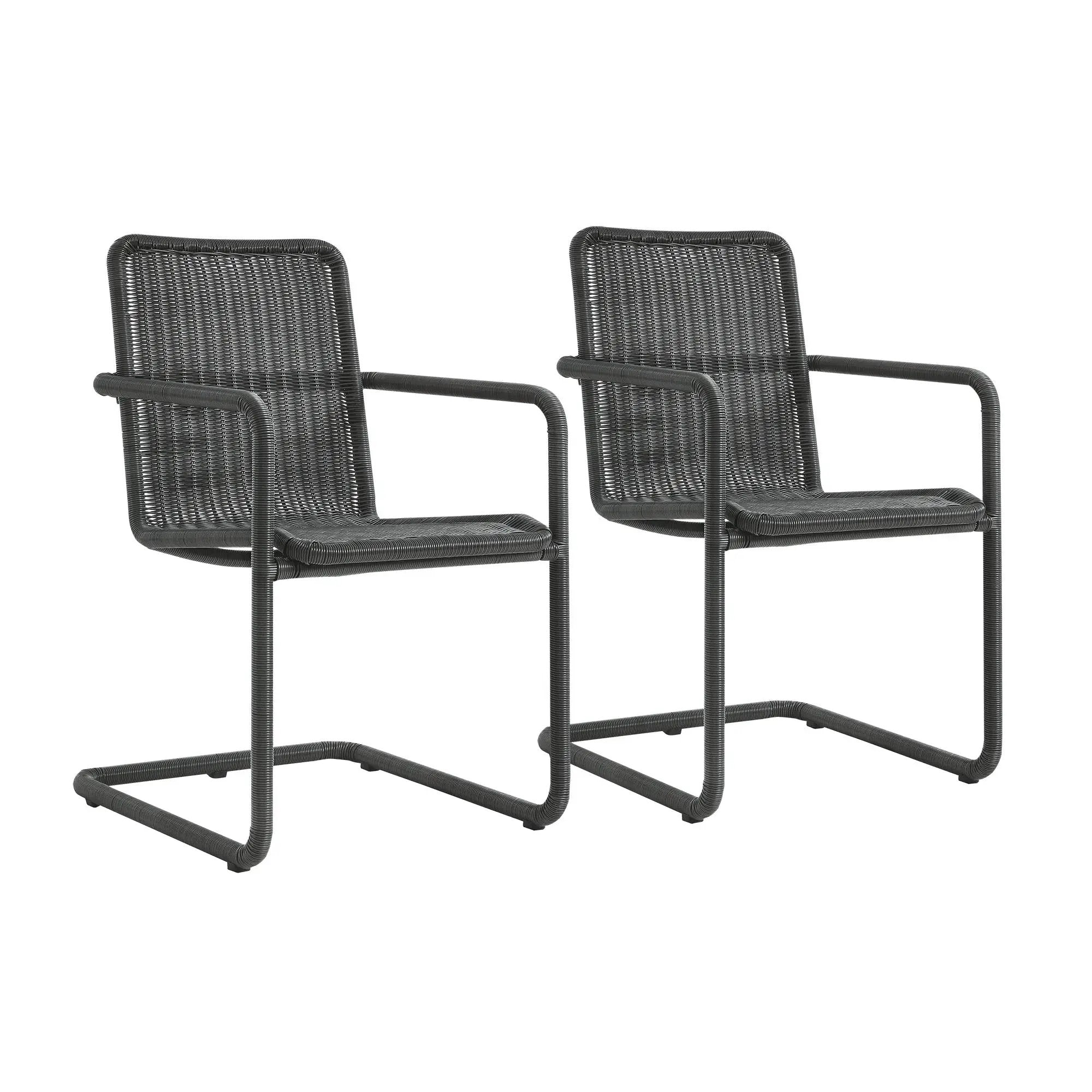 Abacus Outdoor Patio Wicker Dining Chairs Set of 2 by Modway by HouseOfZazla