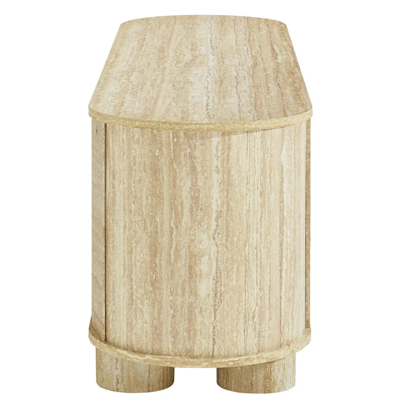 Overture 63” Oval Faux Travertine TV Stand by Modway by HouseOfZazla