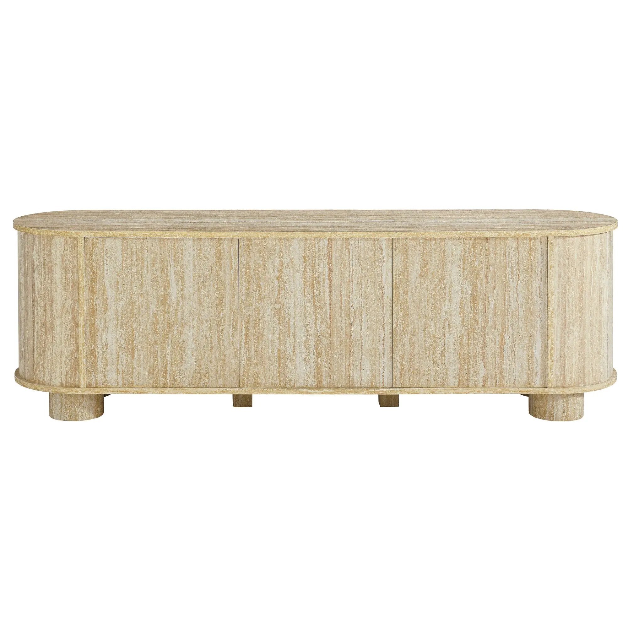 Overture 63” Oval Faux Travertine TV Stand by Modway by HouseOfZazla