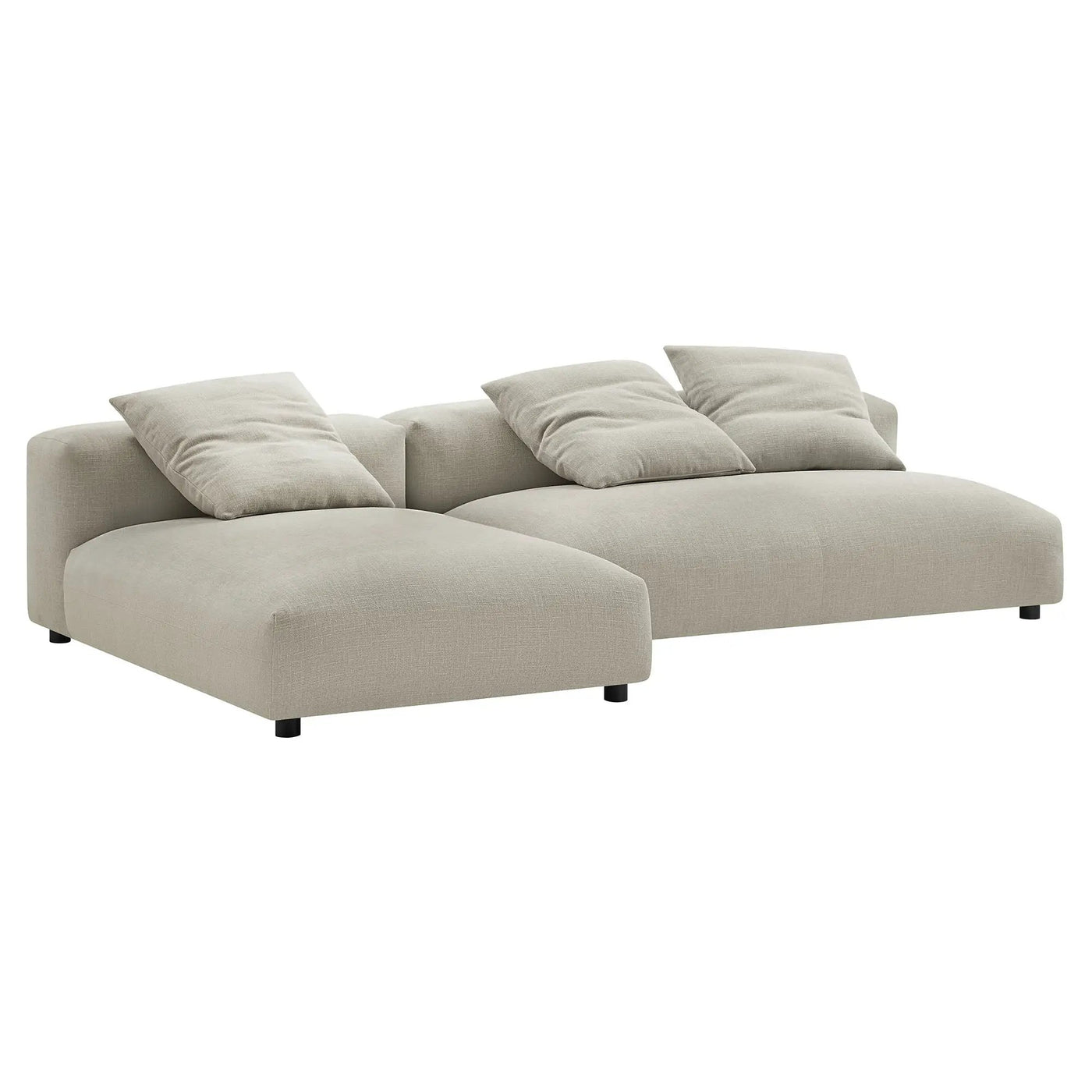 Solace 2-Piece Modular Upholstered Fabric Sectional Sofa with Chaise by Modway by HouseOfZazla