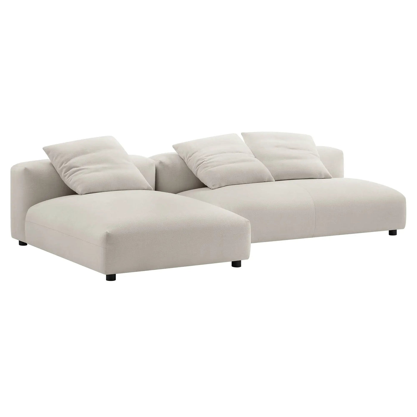 Solace 2-Piece Modular Upholstered Fabric Sectional Sofa with Chaise by Modway by HouseOfZazla