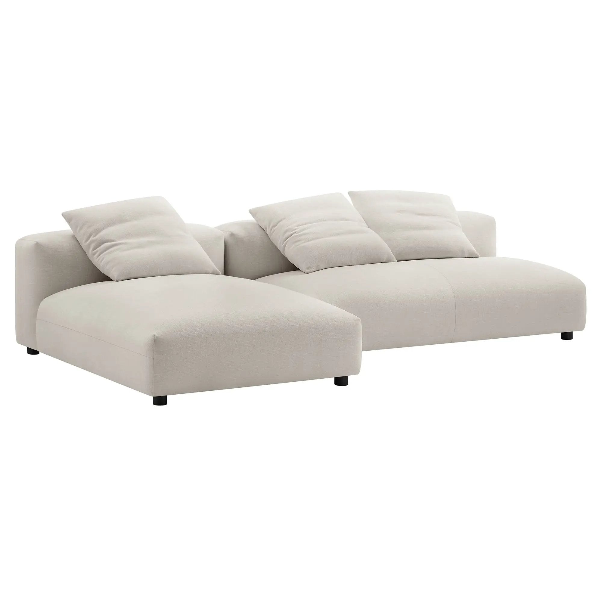 Solace 2-Piece Modular Upholstered Fabric Sectional Sofa with Chaise by Modway by HouseOfZazla