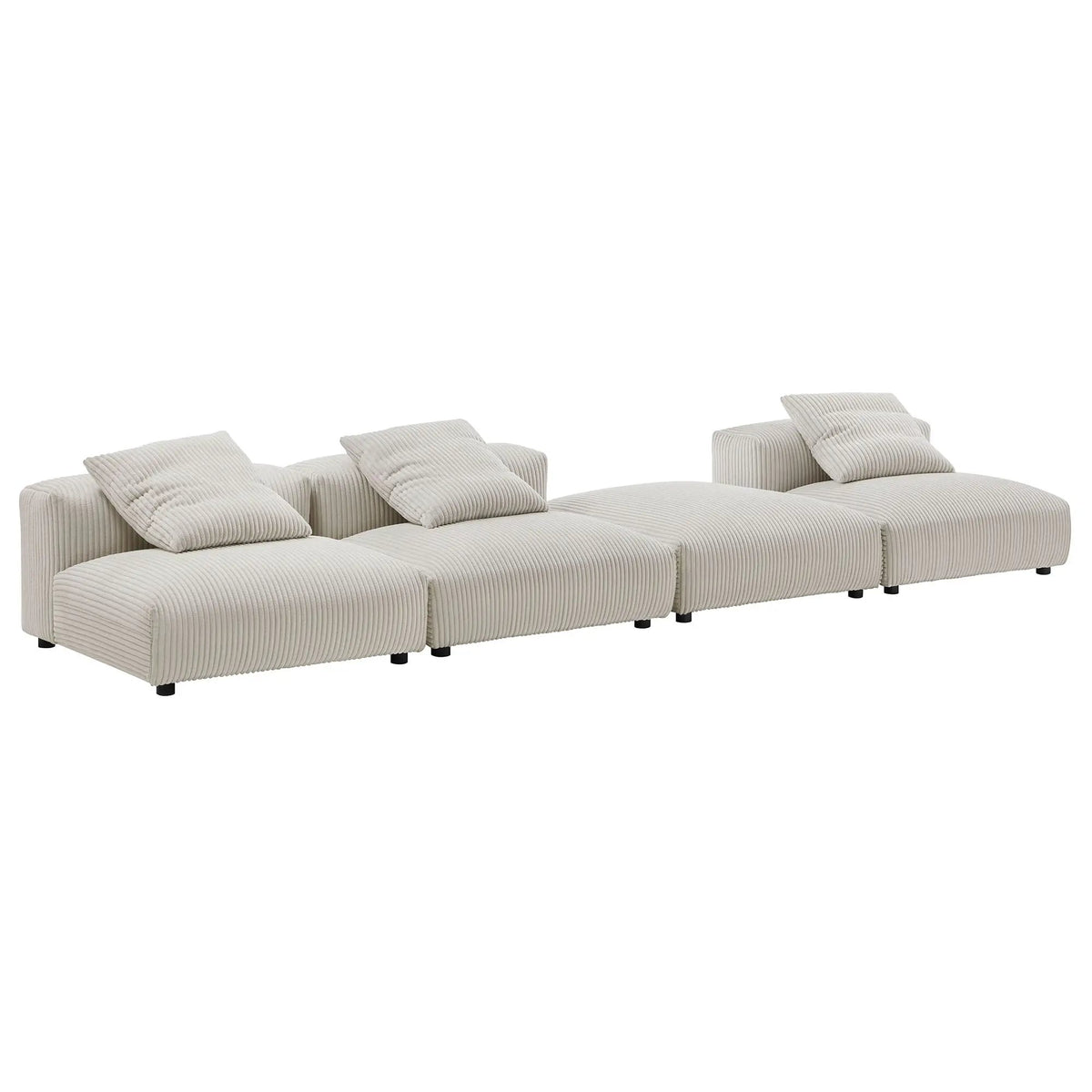 Solace 4-Piece Modular Corduroy Upholstered Sectional Sofa by Modway by HouseOfZazla