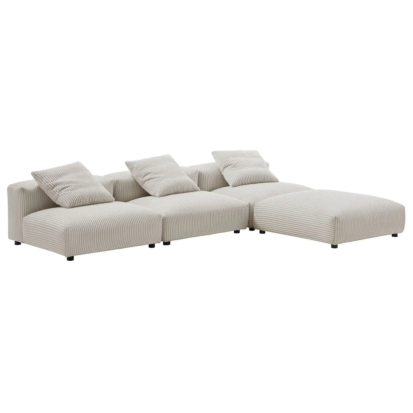 Solace 4-Piece Modular Corduroy Upholstered Sectional Sofa by Modway by HouseOfZazla