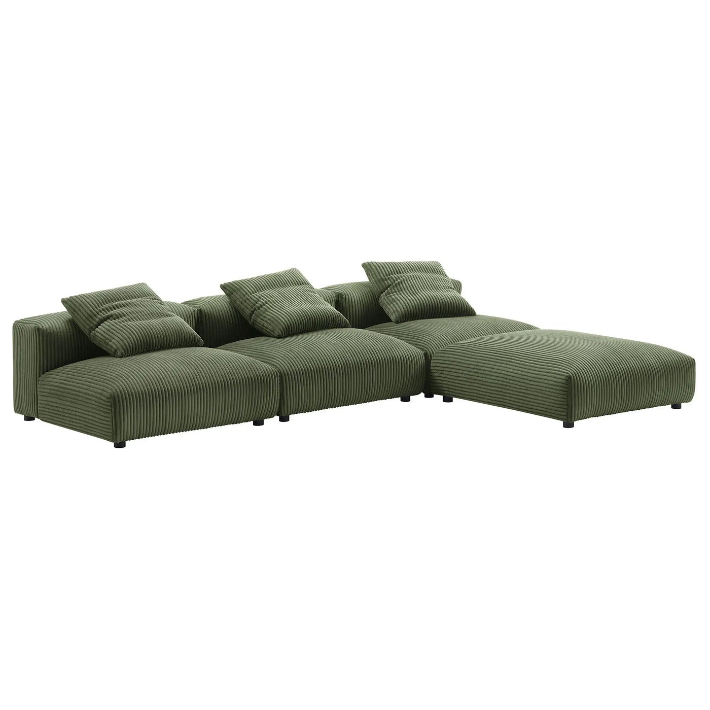 Solace 4-Piece Modular Corduroy Upholstered Sectional Sofa by Modway by HouseOfZazla