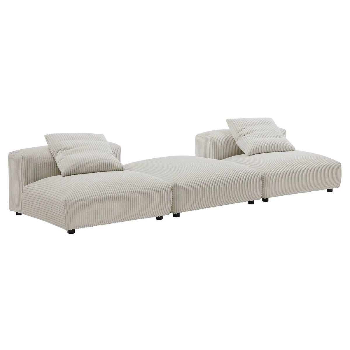 Solace 3-Piece Modular Corduroy Upholstered Sectional Sofa by Modway by HouseOfZazla