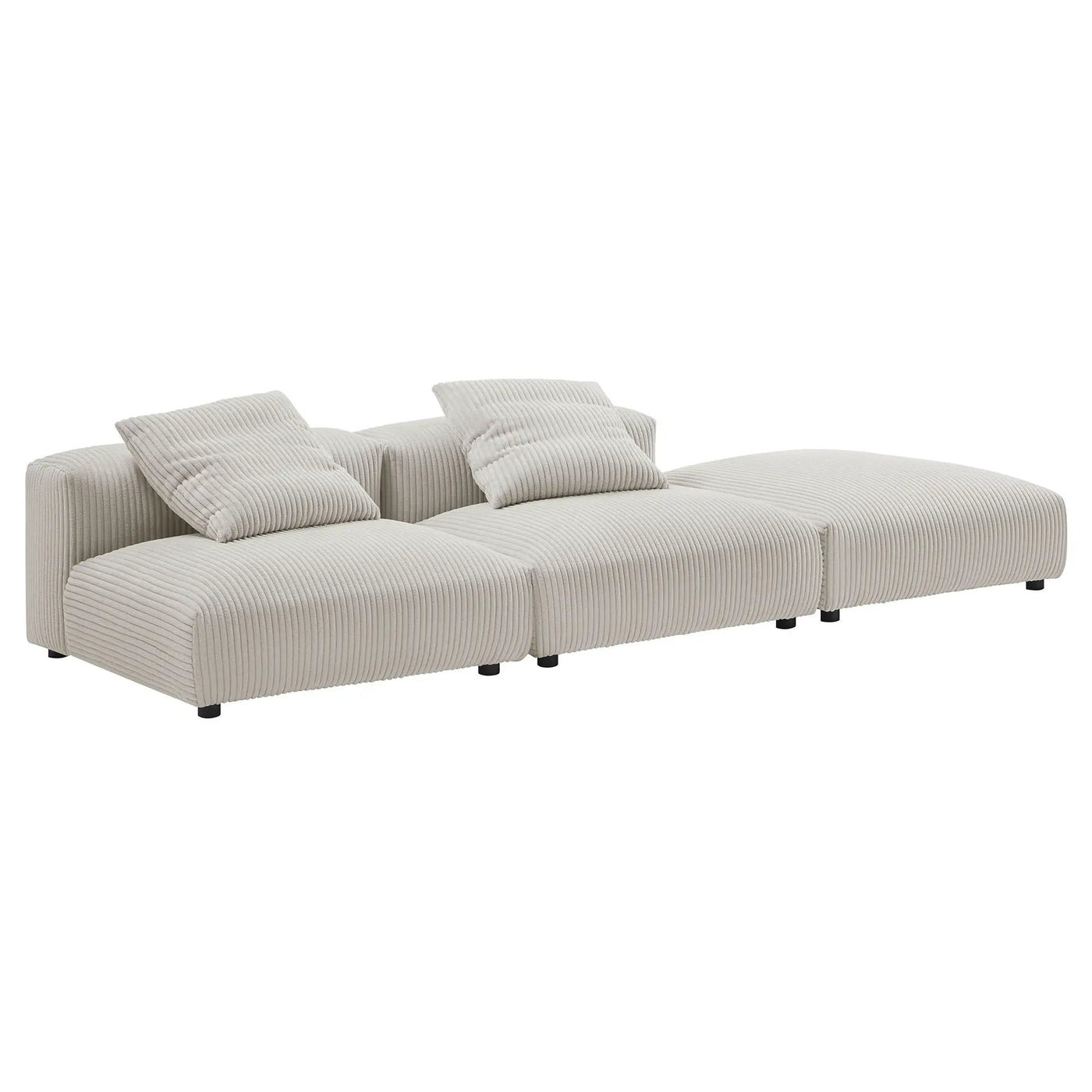 Solace 3-Piece Modular Corduroy Upholstered Sectional Sofa by Modway by HouseOfZazla