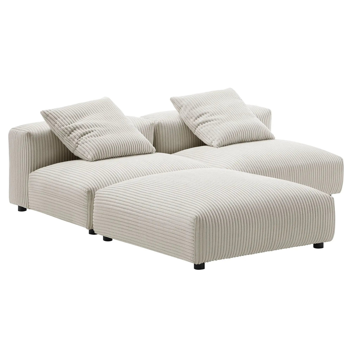 Solace 3-Piece Modular Corduroy Upholstered Sectional Sofa by Modway by HouseOfZazla