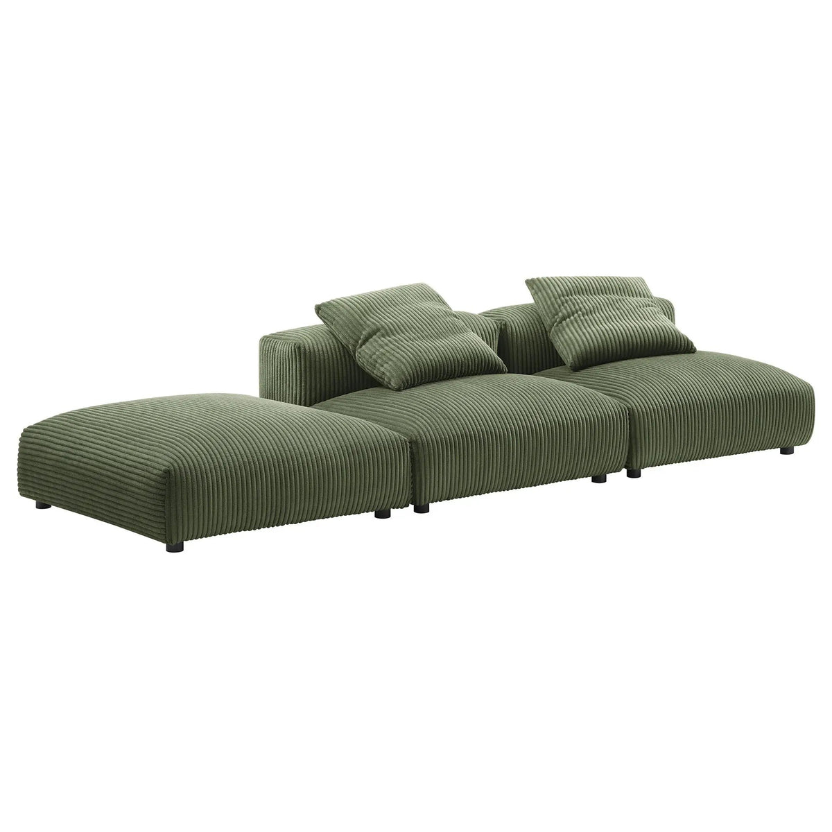 Solace 3-Piece Modular Corduroy Upholstered Sectional Sofa by Modway by HouseOfZazla