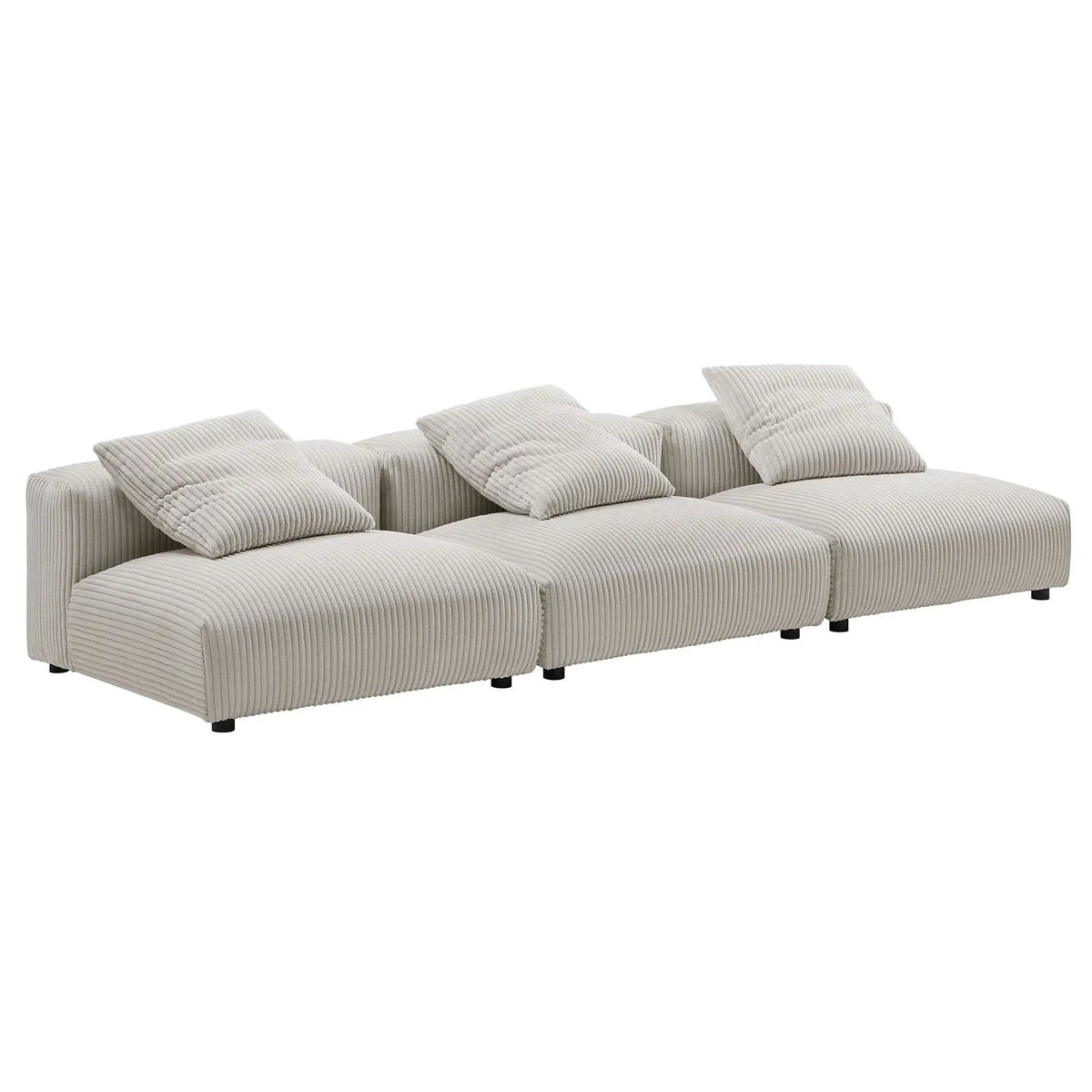 Solace 3-Piece Modular Corduroy Upholstered Sofa by Modway by HouseOfZazla