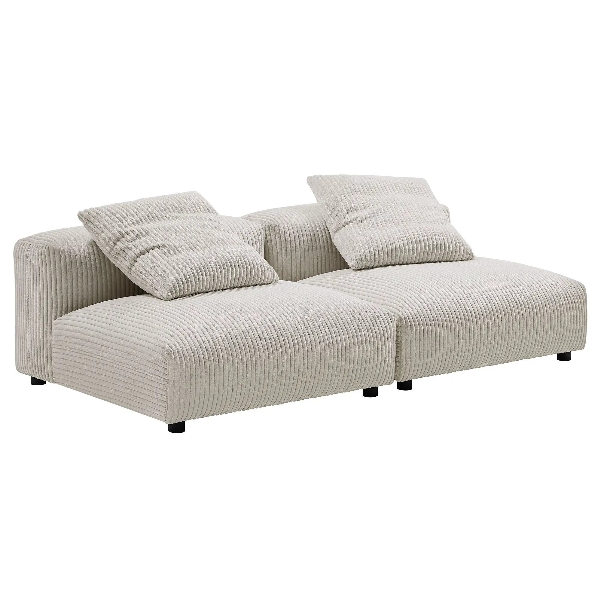 Solace 2-Piece Modular Corduroy Upholstered Sofa by Modway by HouseOfZazla