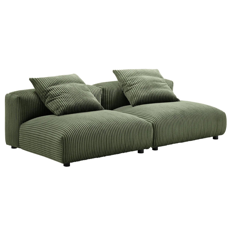 Solace 2-Piece Modular Corduroy Upholstered Sofa by Modway by HouseOfZazla