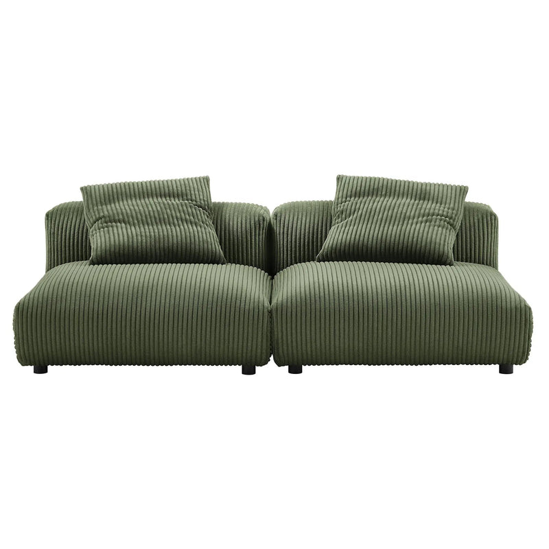 Solace 2-Piece Modular Corduroy Upholstered Sofa by Modway by HouseOfZazla