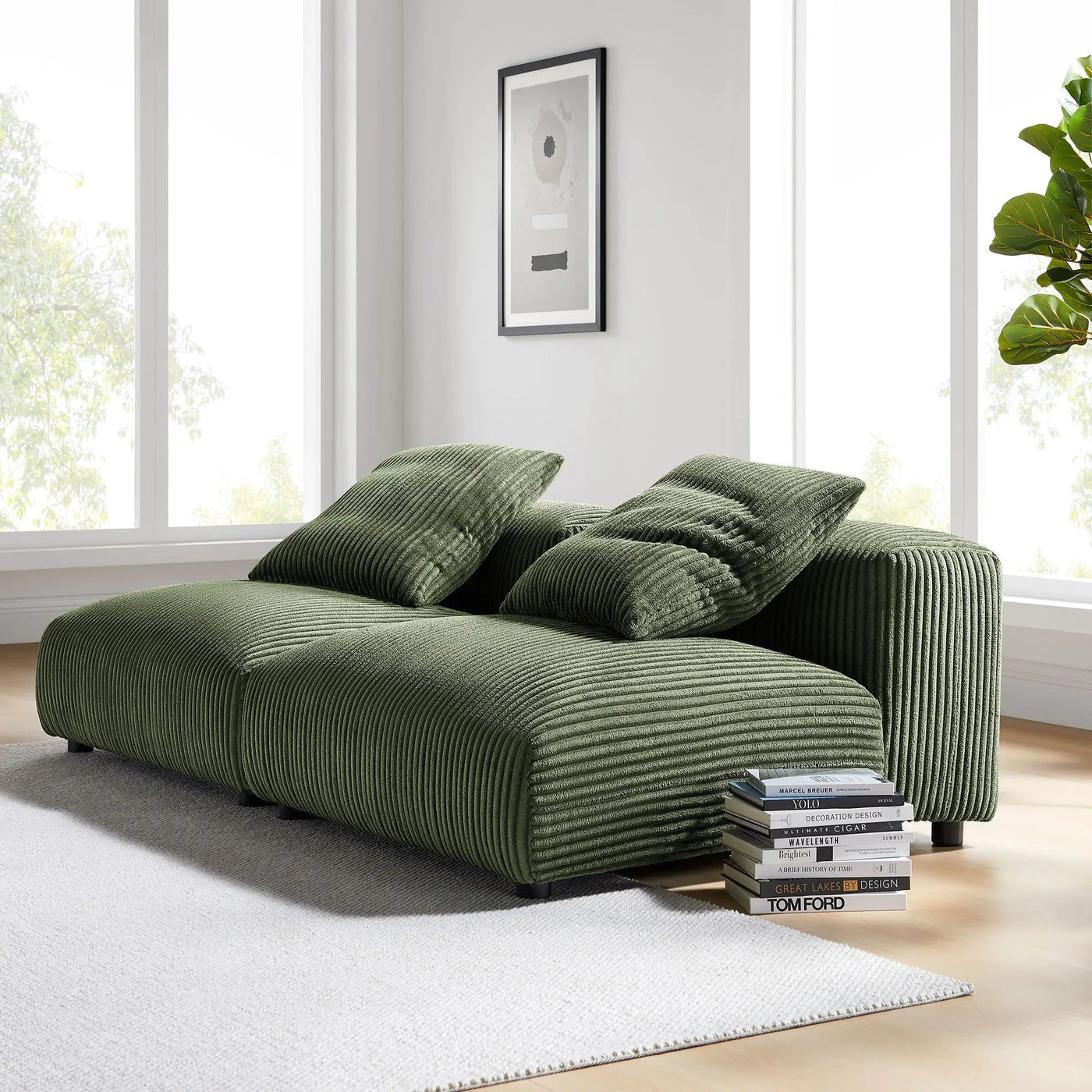 Solace 2-Piece Modular Corduroy Upholstered Sofa by Modway by HouseOfZazla