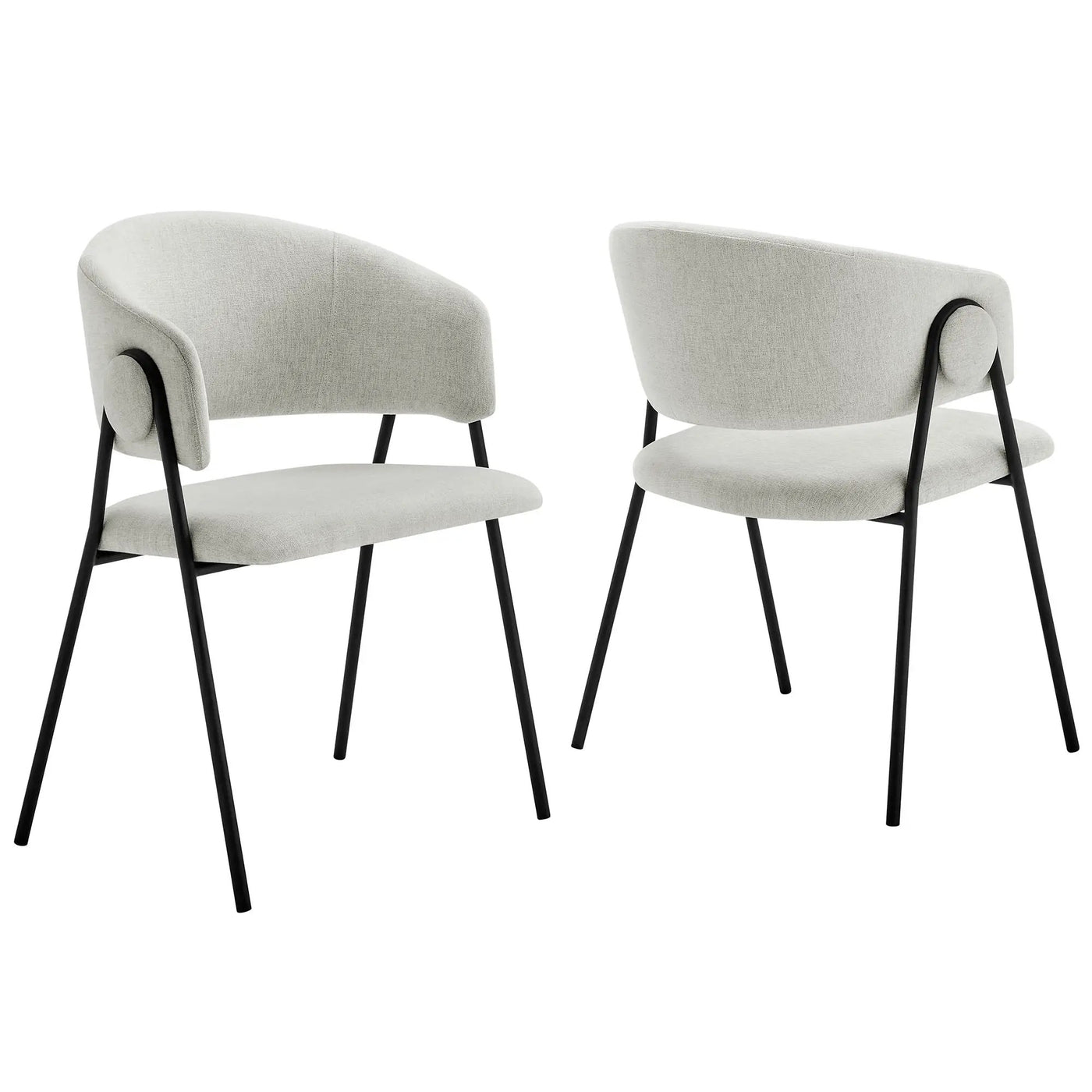 Nella Upholstered Heathered Chenille Dining Chairs Set of 2 by Modway by HouseOfZazla