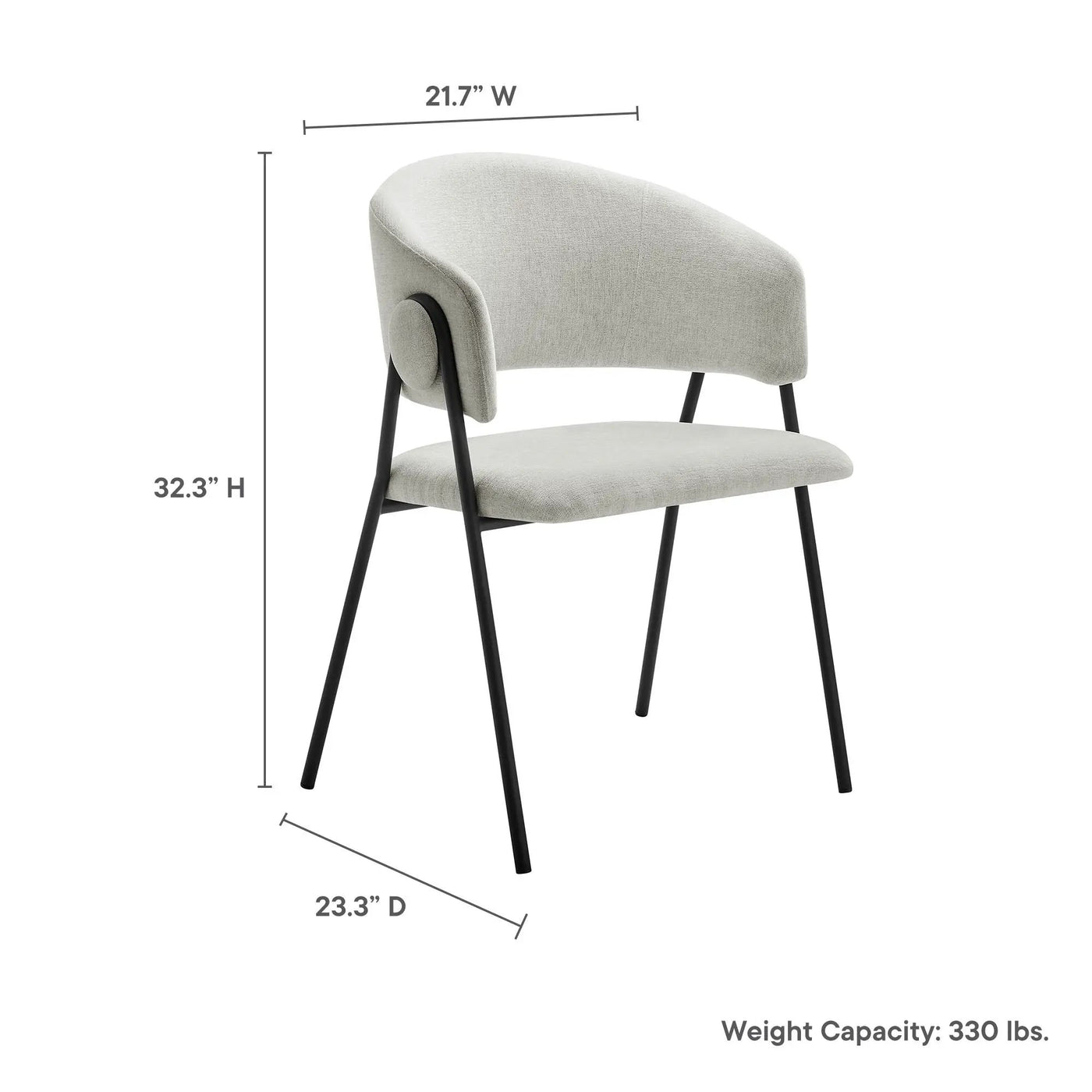 Nella Upholstered Heathered Chenille Dining Chairs Set of 2 by Modway by HouseOfZazla