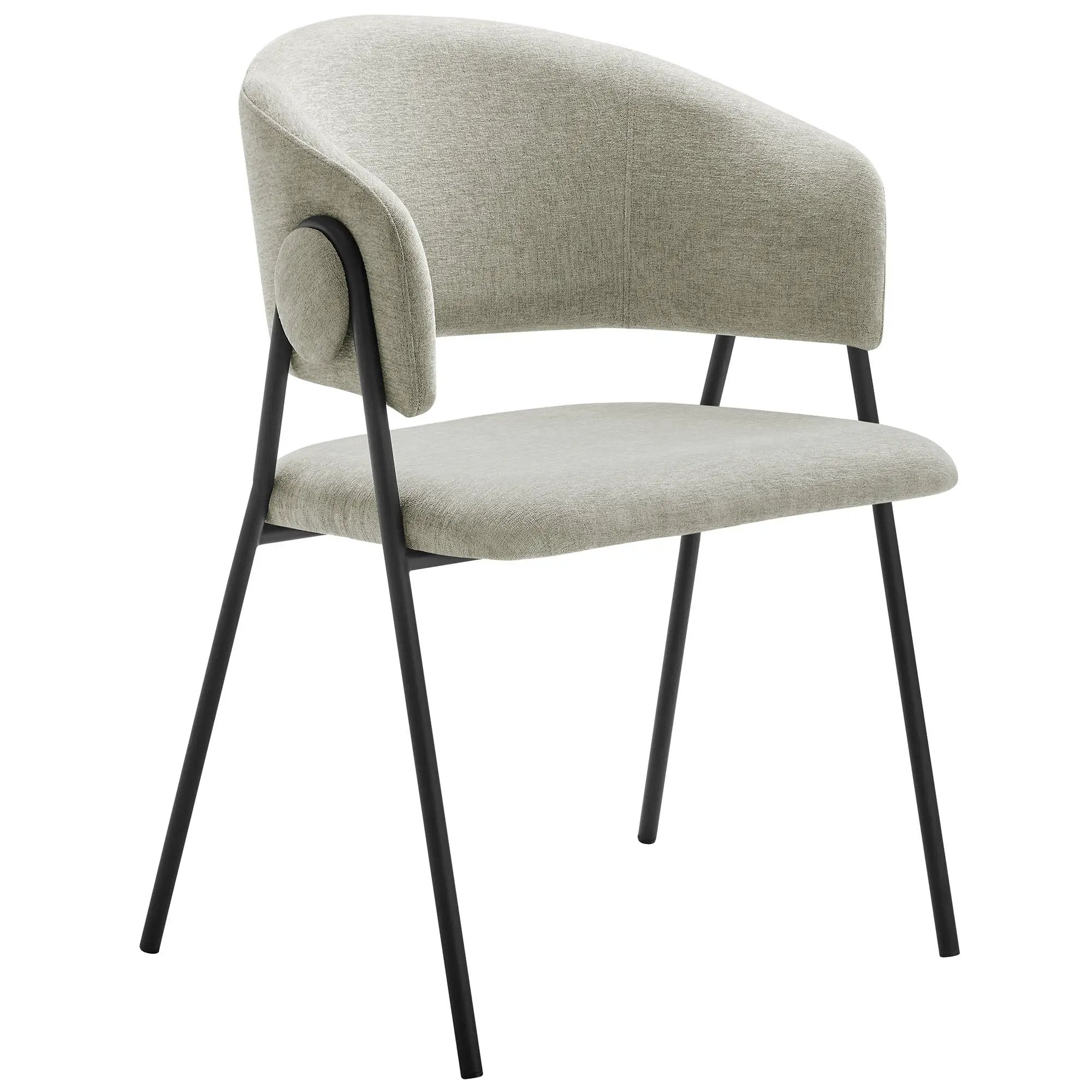 Nella Upholstered Heathered Chenille Dining Chairs Set of 2 by Modway by HouseOfZazla
