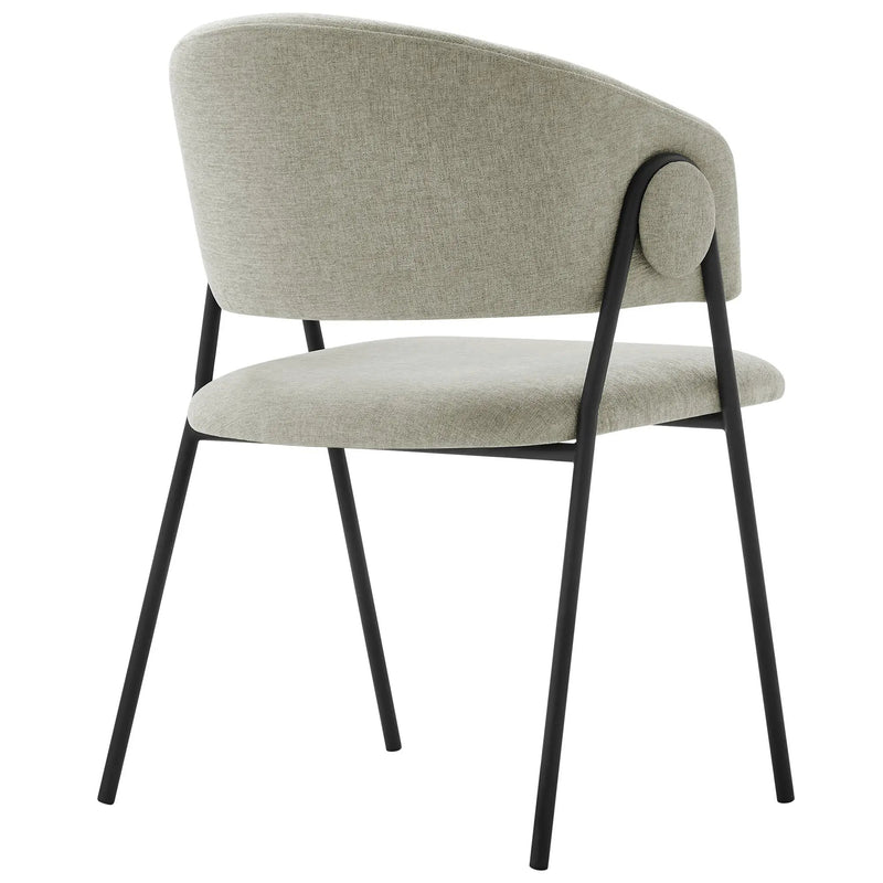 Nella Upholstered Heathered Chenille Dining Chairs Set of 2 by Modway by HouseOfZazla