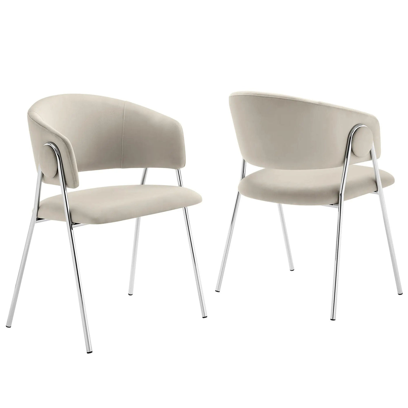 Nella Upholstered Performance Velvet Dining Chair Set of 2 by HouseOfZazla