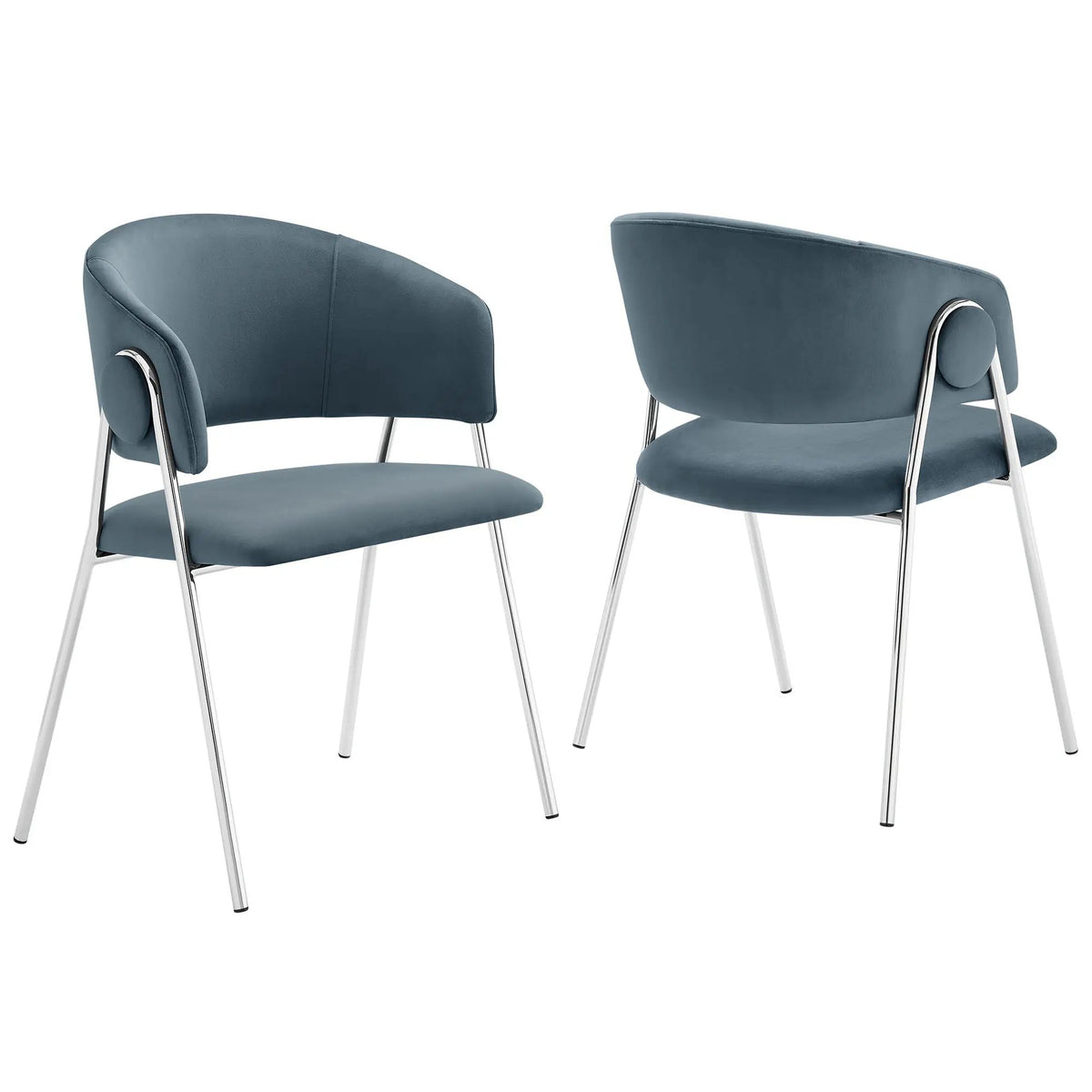 Nella Upholstered Performance Velvet Dining Chair Set of 2 by HouseOfZazla