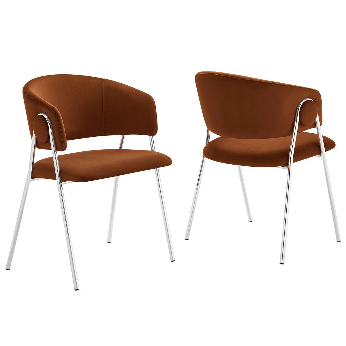 Nella Upholstered Performance Velvet Dining Chair Set of 2 by HouseOfZazla
