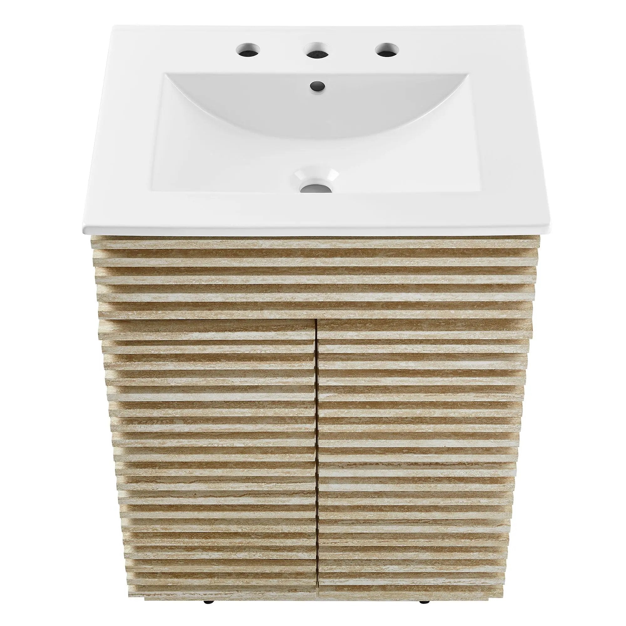 Render 24" Faux Travertine Bathroom Vanity With Sink by Modway by HouseOfZazla